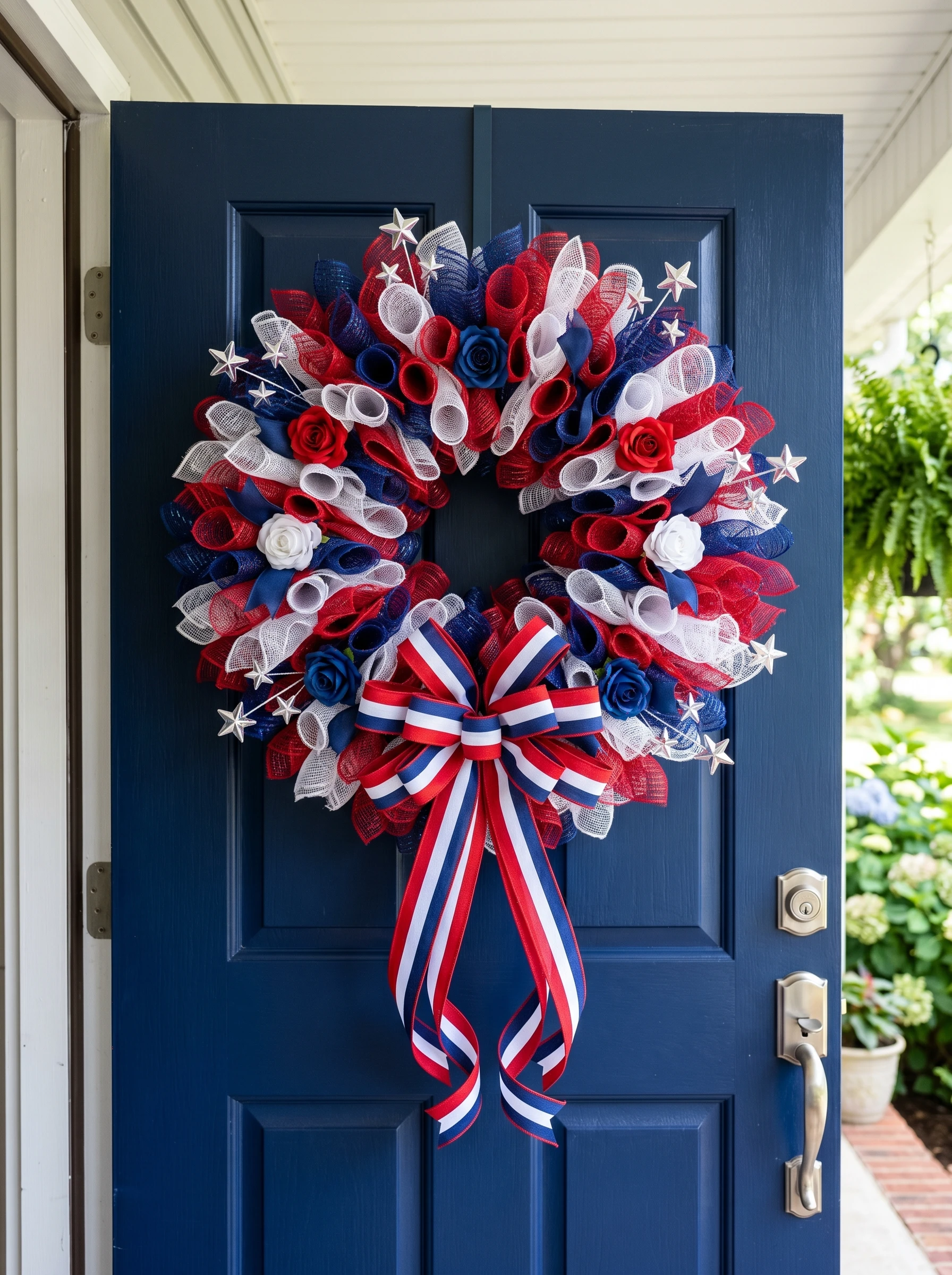 Deco Mesh Ribbon Wreath