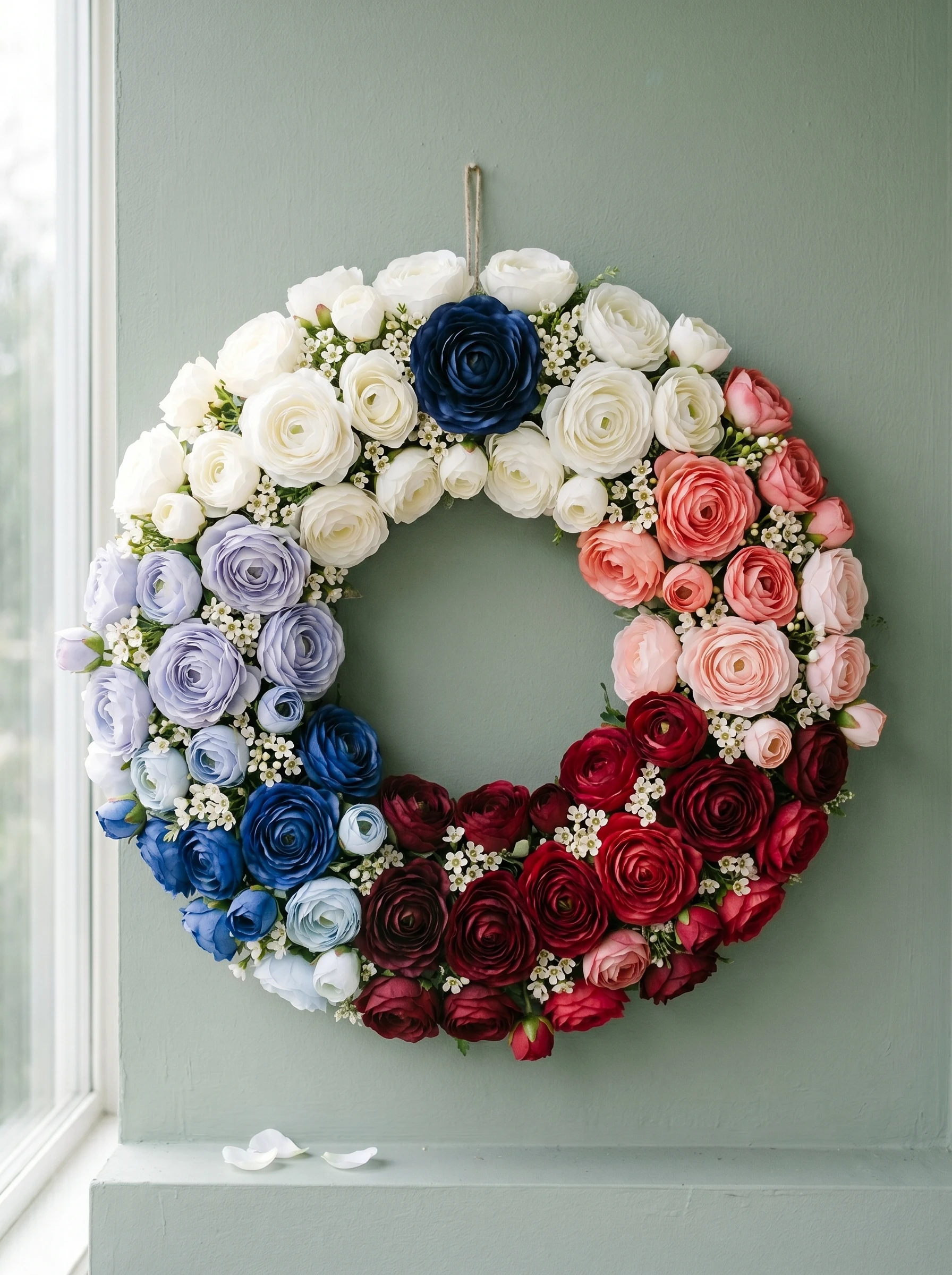 Gradient Ranunculus Color Wheel