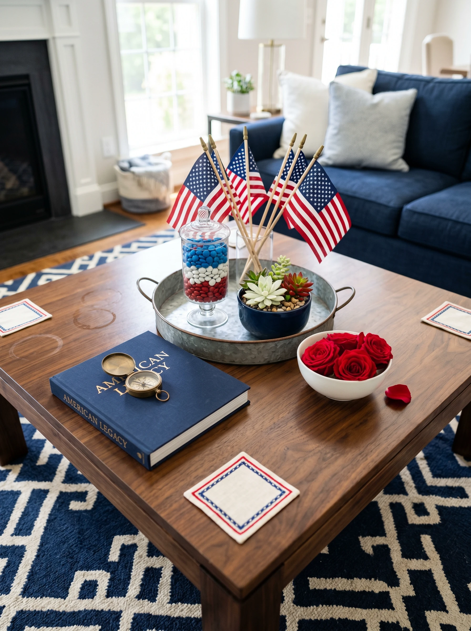 The Curated Coffee Table Vignette That Turns Candy Into a Centerpiece