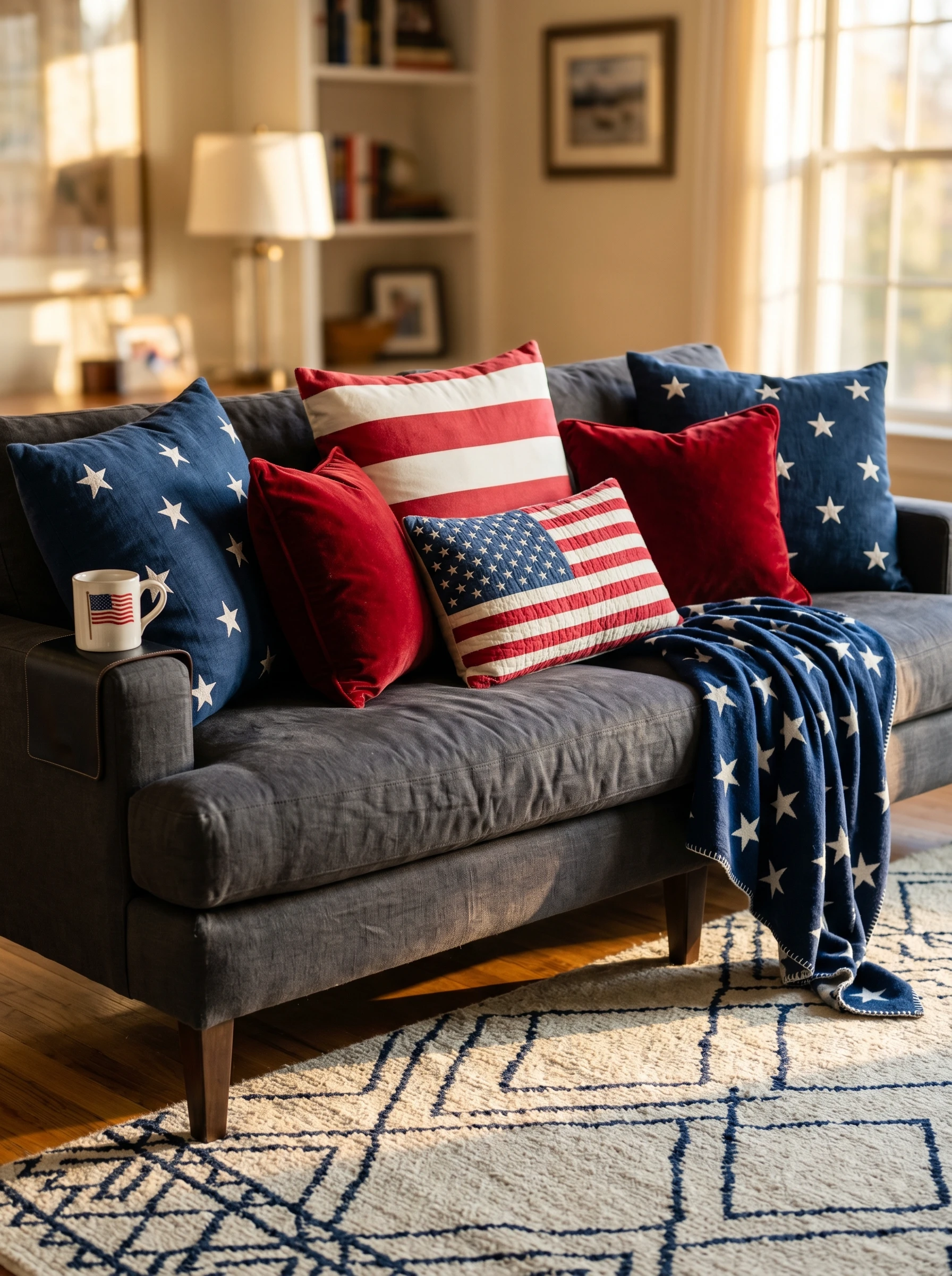 The Layered Textile Sofa That Makes Patriotism Look Livable