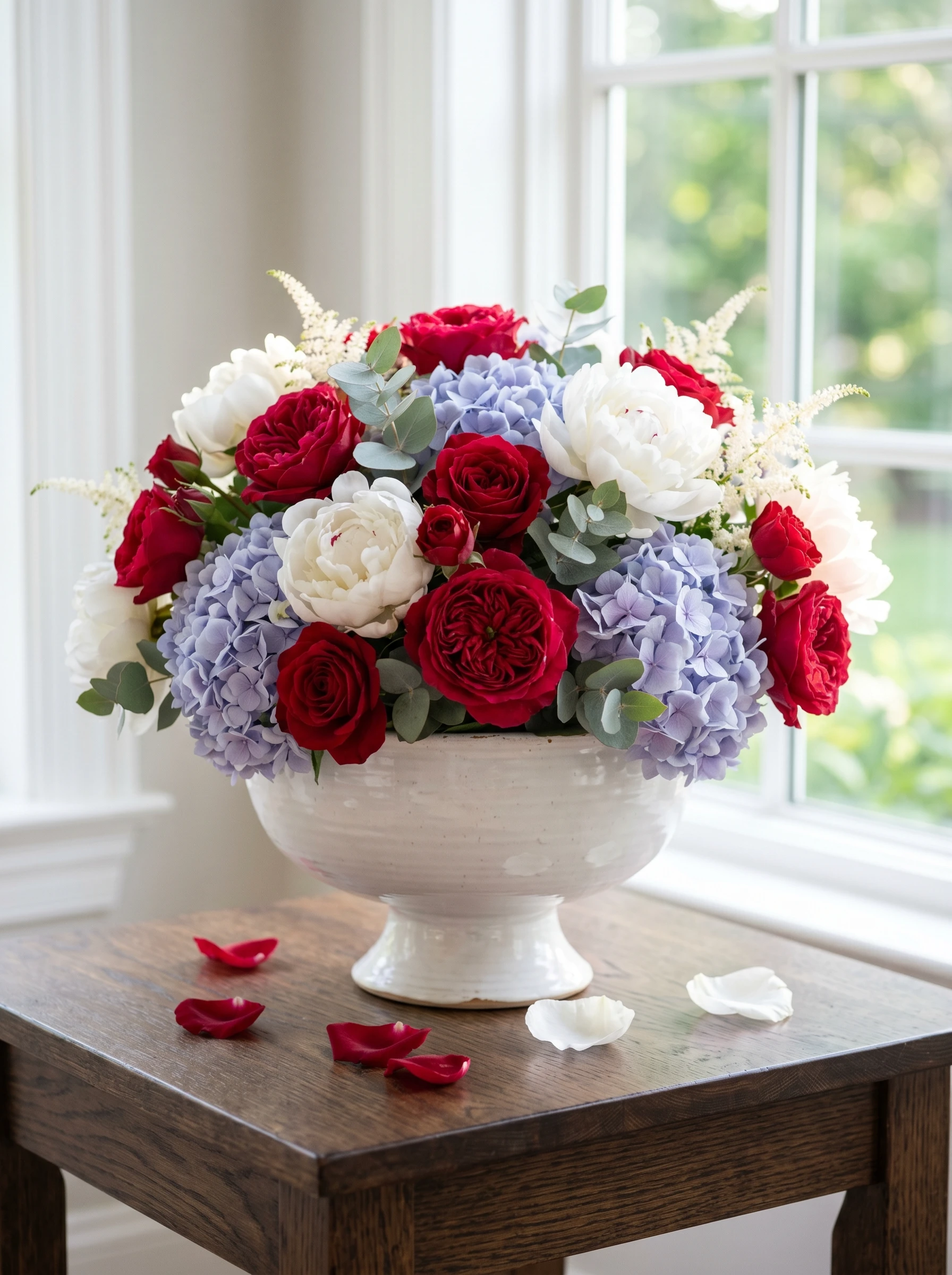 White Ceramic Bowl Centerpiece