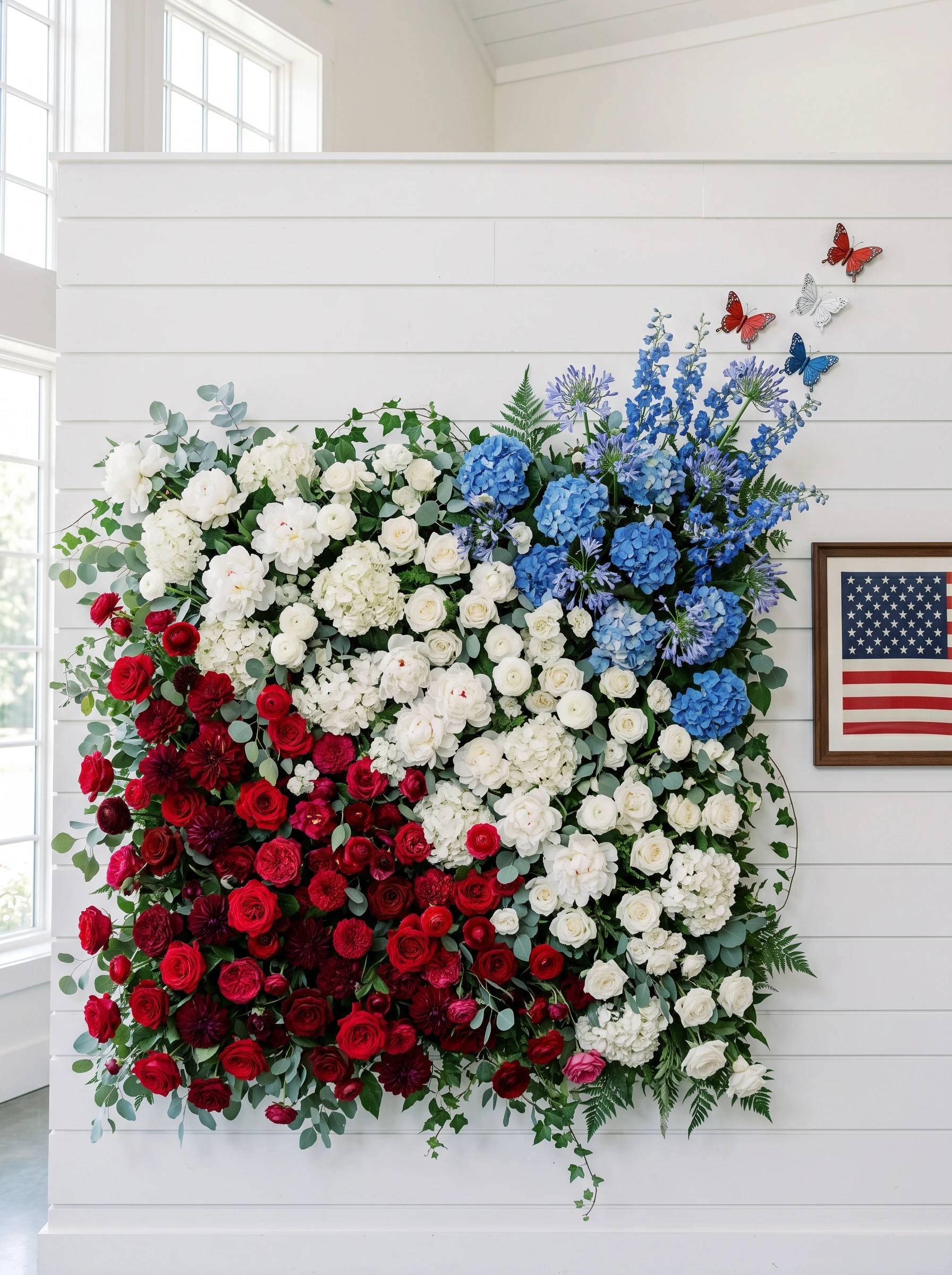 Full Flower Wall Installation