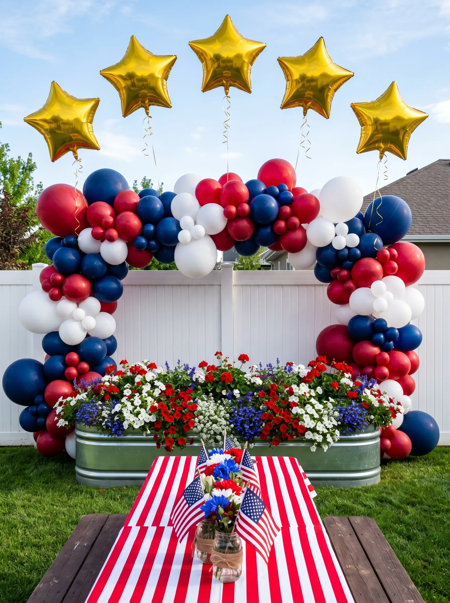 The Balloon Arch Garden Party Backdrop That Did One Thing Perfectly