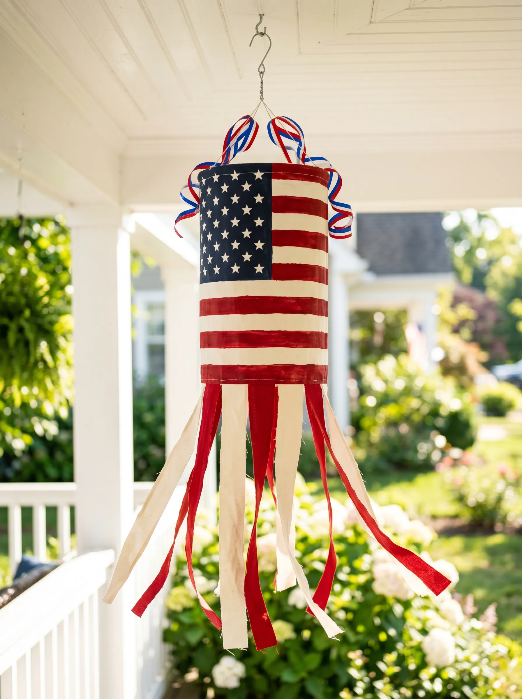 The Flag Wind Spinner Porch Hanging