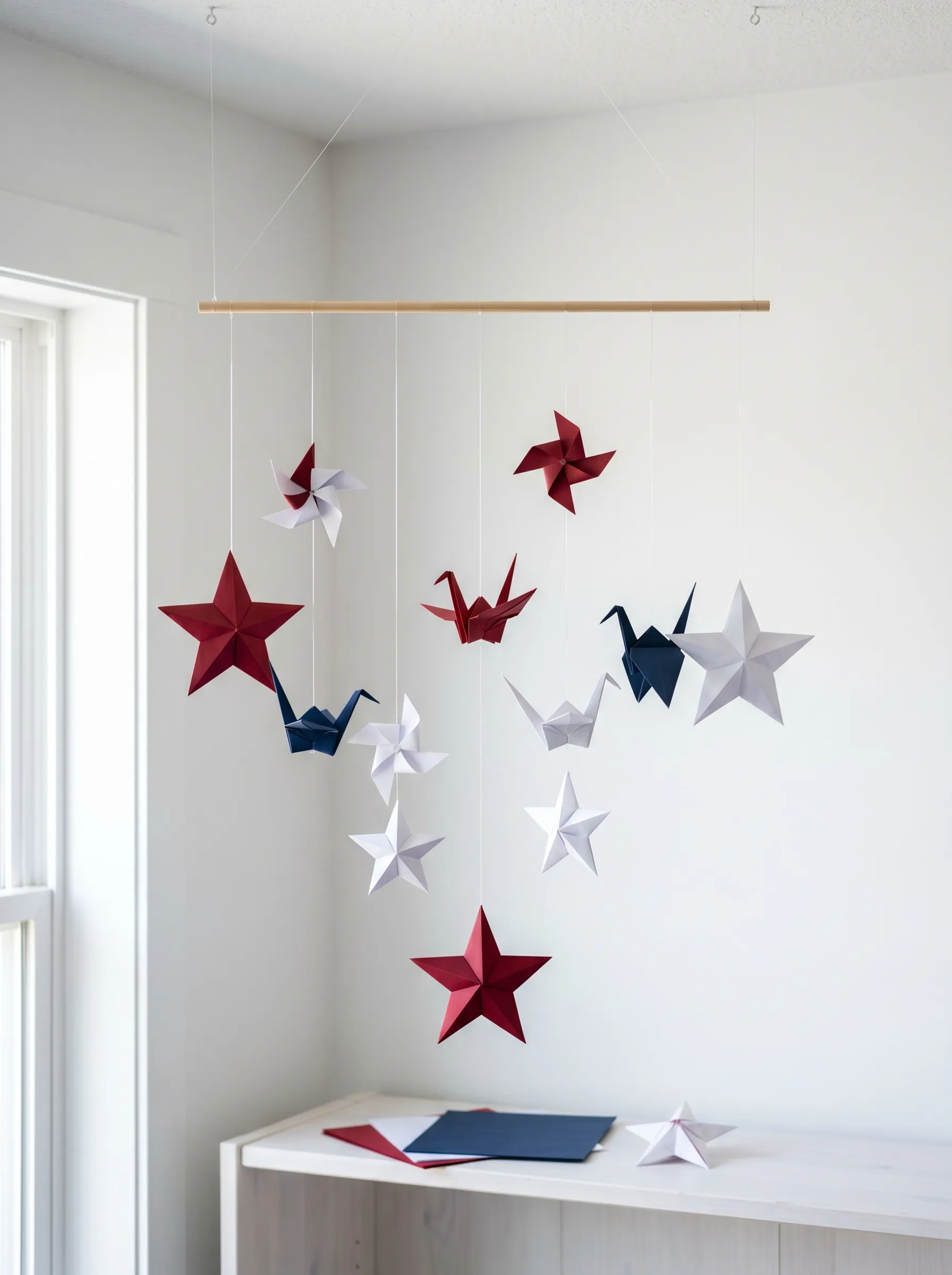 The Paper Origami and Star Mobile