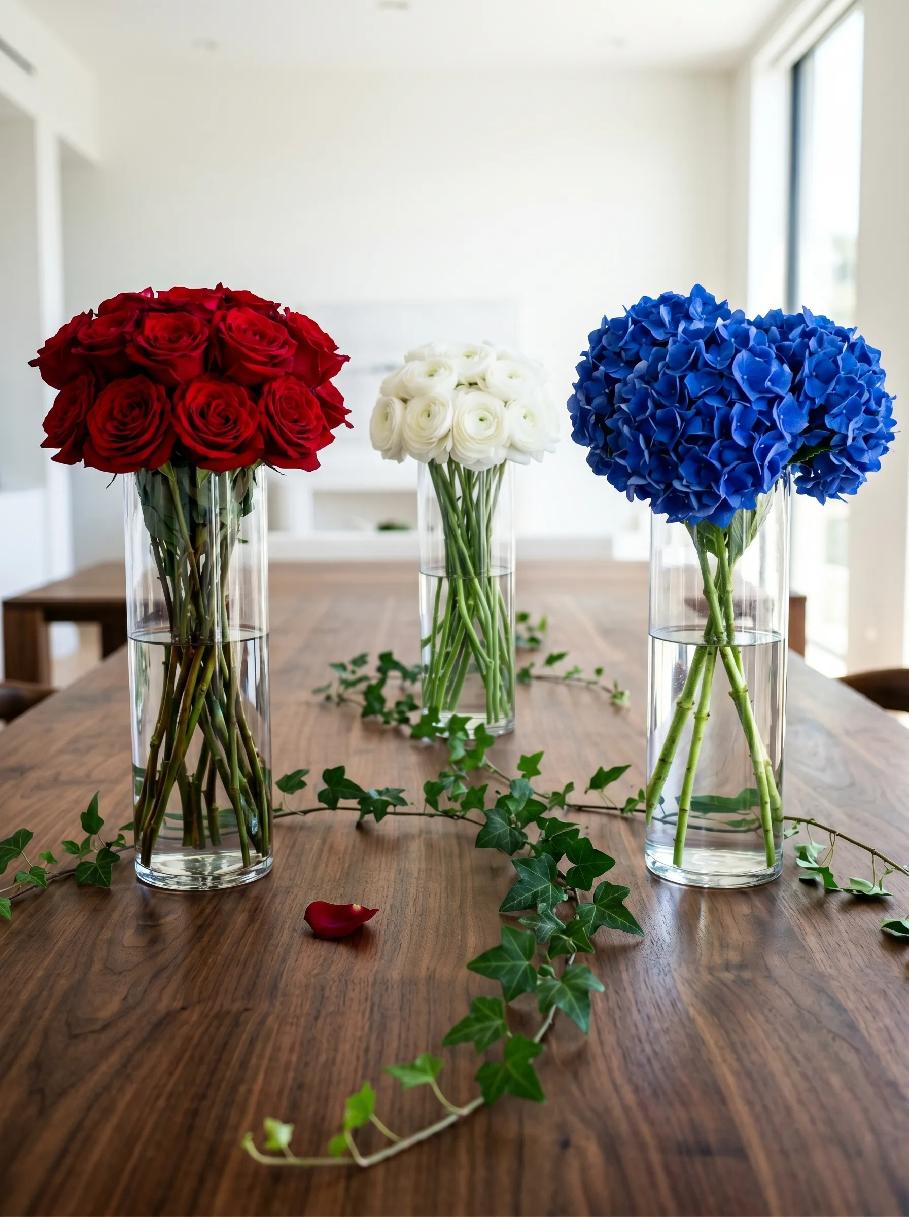 The Triple Cylinder Vase Statement Using Color Blocking