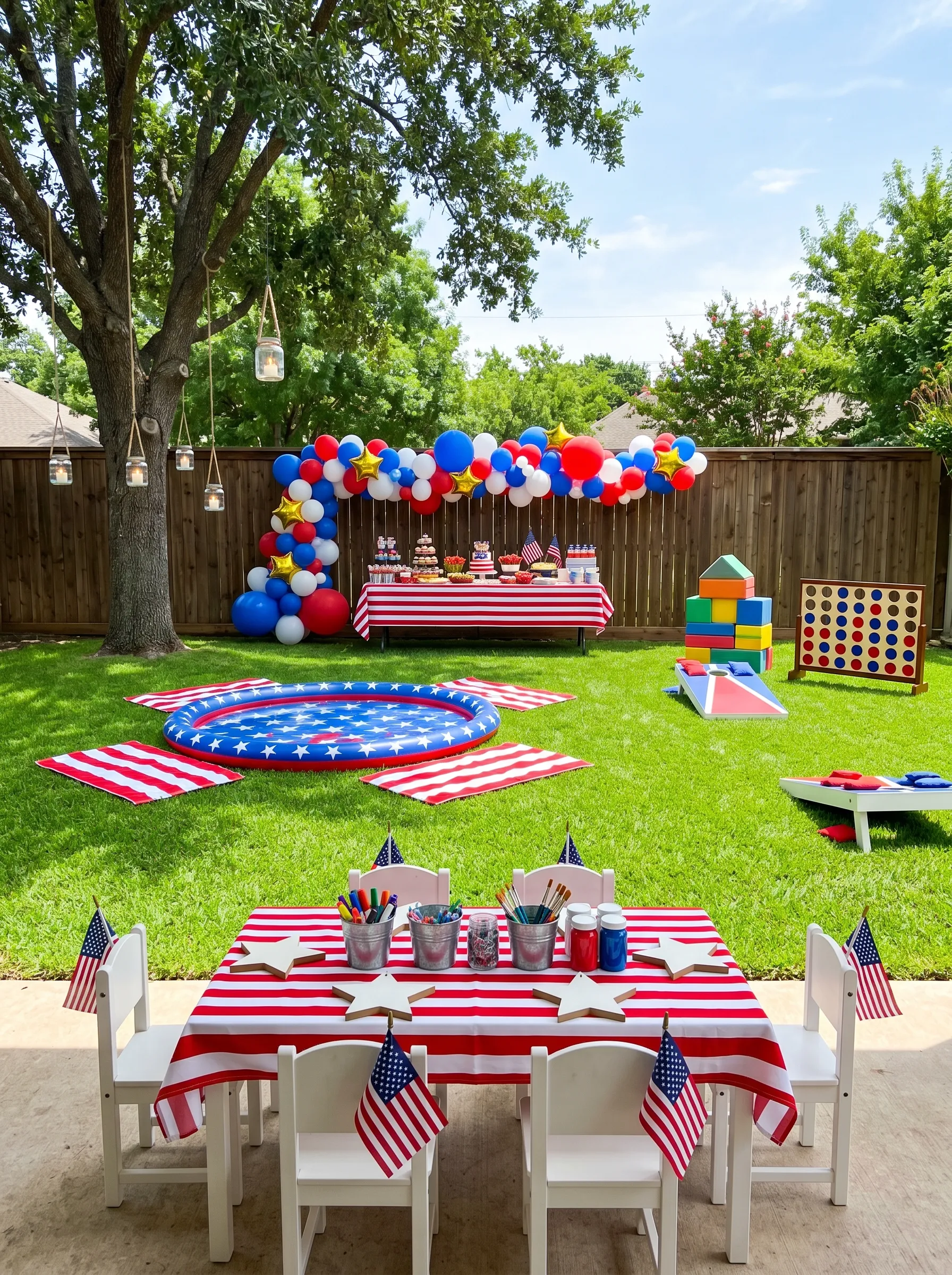 The Kids Party Zone With Paddling Pool Focal Point