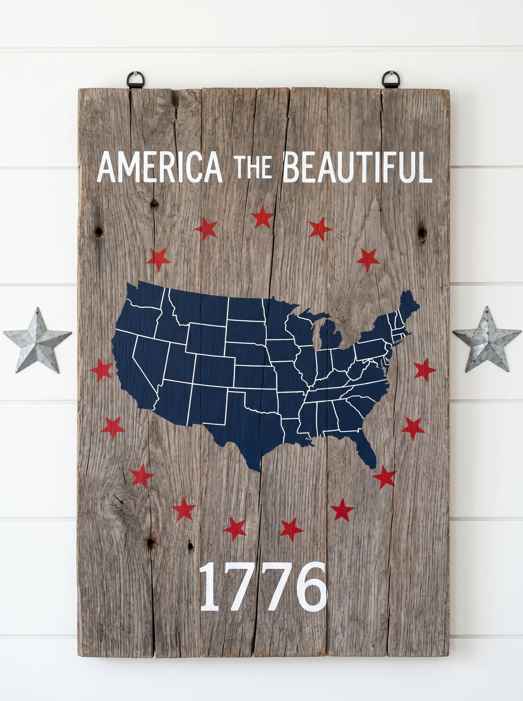 The Barnwood America the Beautiful Sign