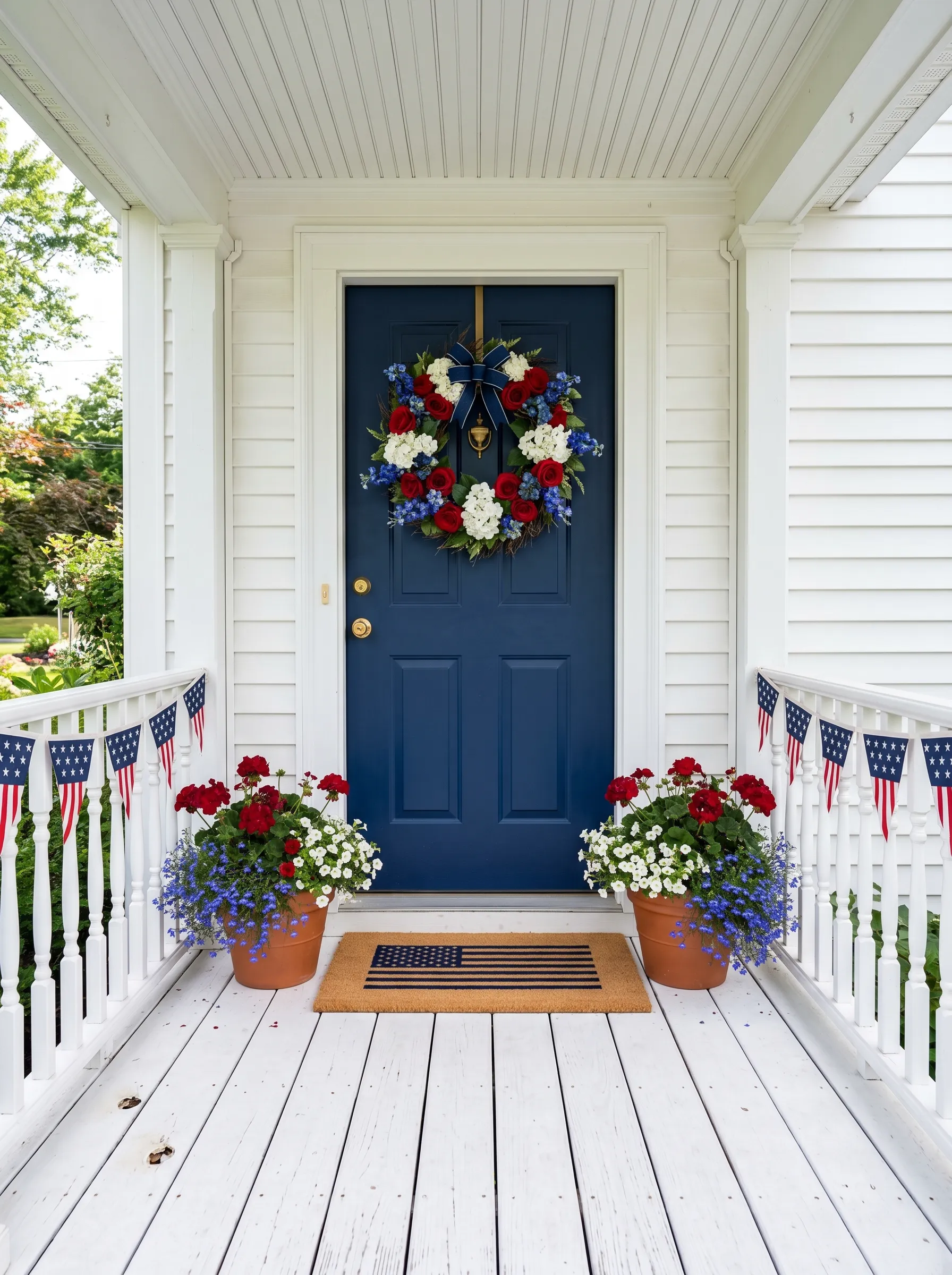 The White Porch and Blue Door Painted Simply
