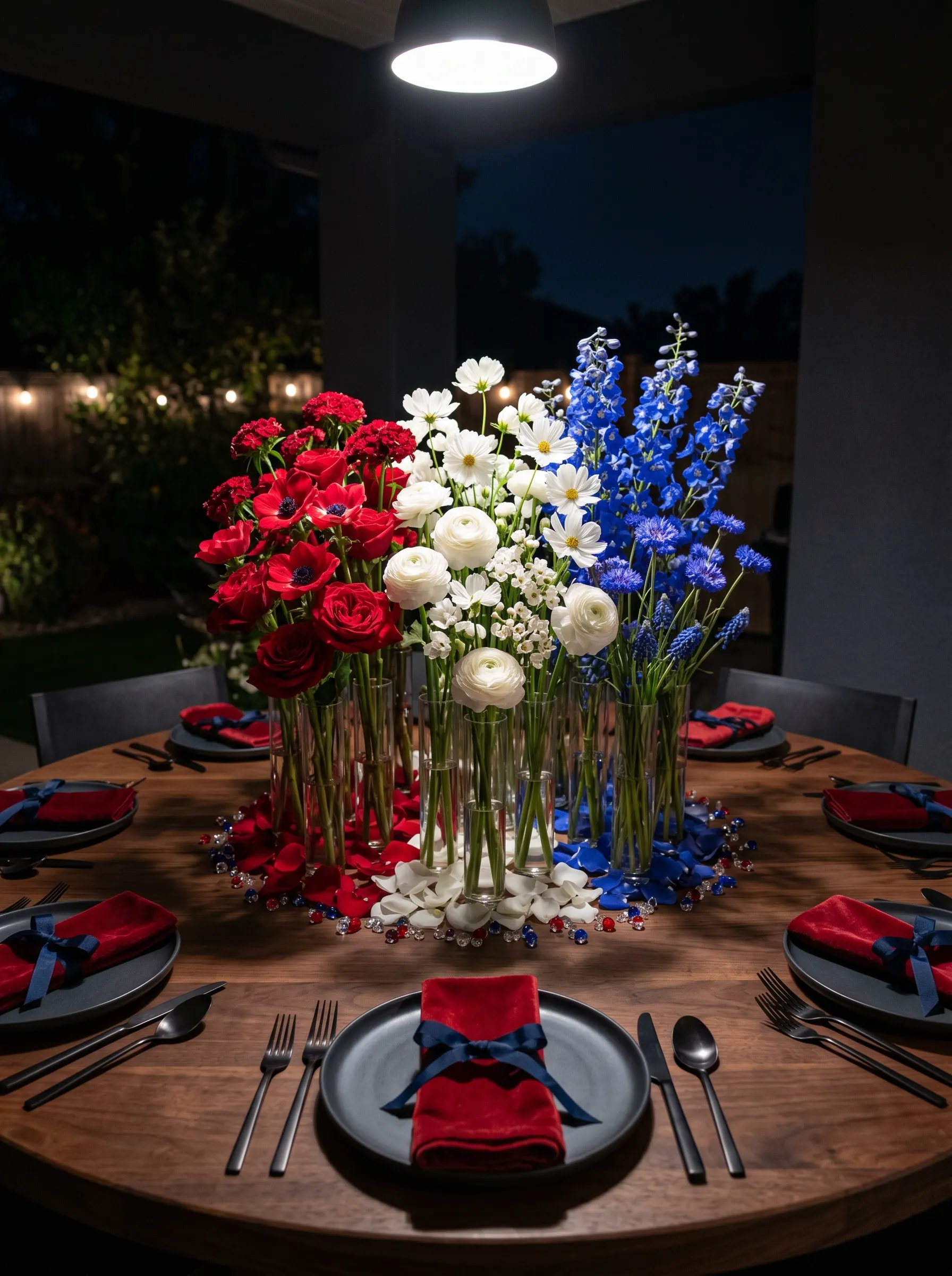 The Round Table Night Centerpiece That Made Seven Vases One Idea