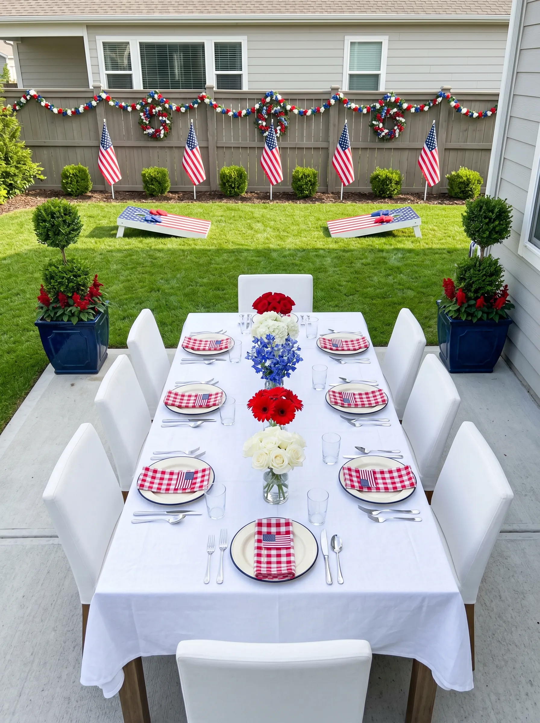 The Clean White Outdoor Dining Table