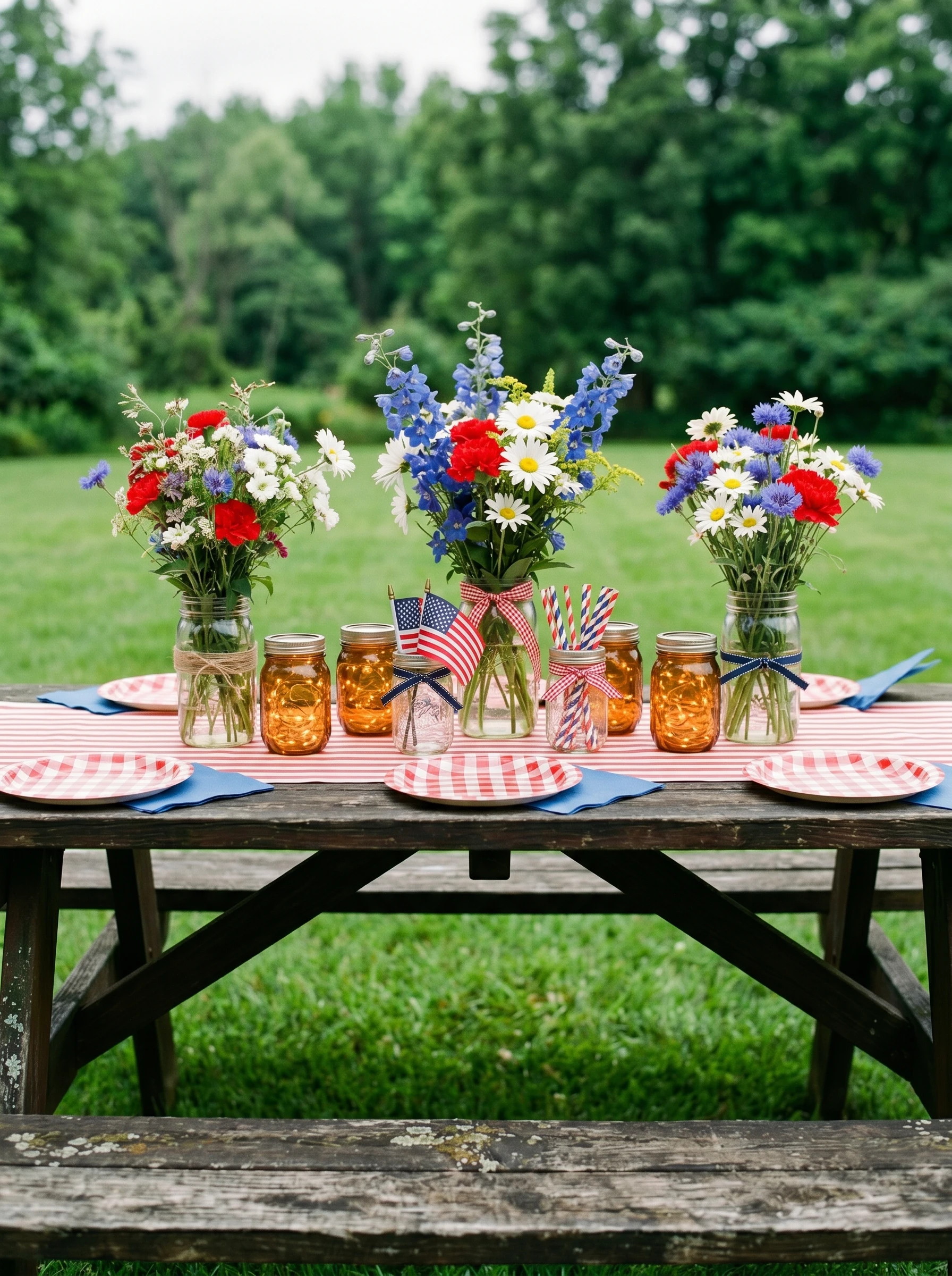 Picnic Table Mason Jar Collection