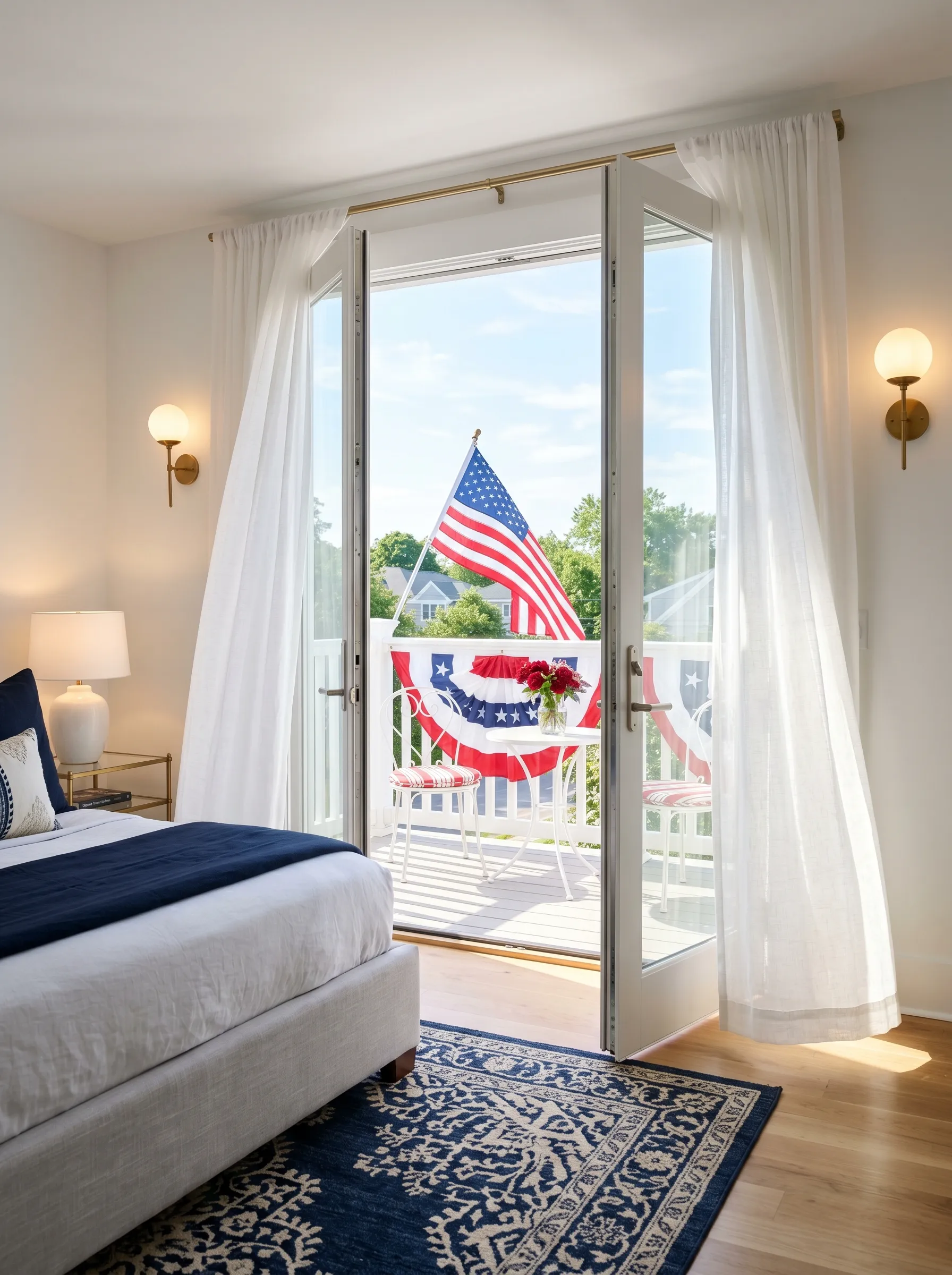 Bedroom Balcony with Bunting
