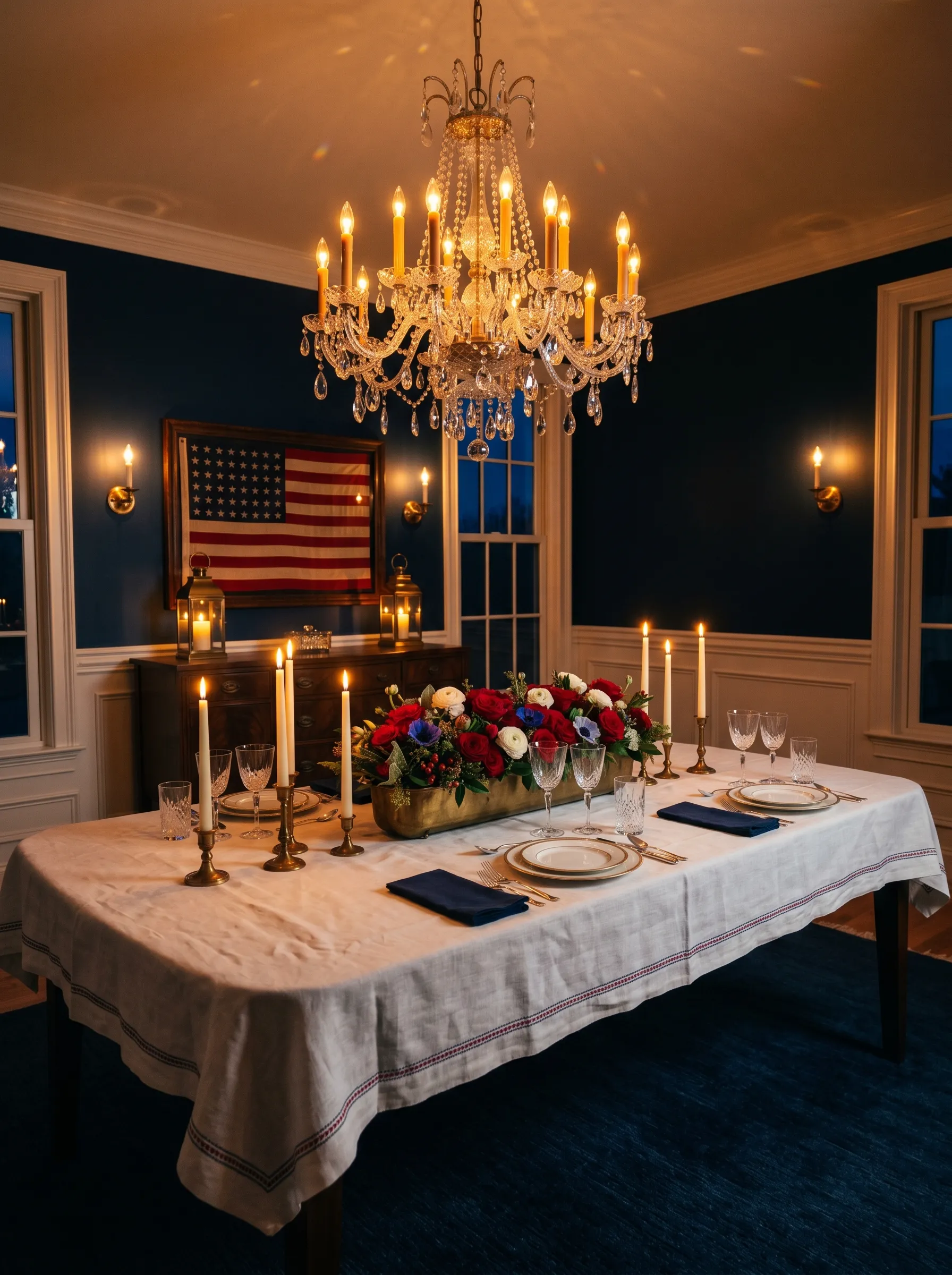 The Moody Candlelit Room That Made Patriotism Romantic