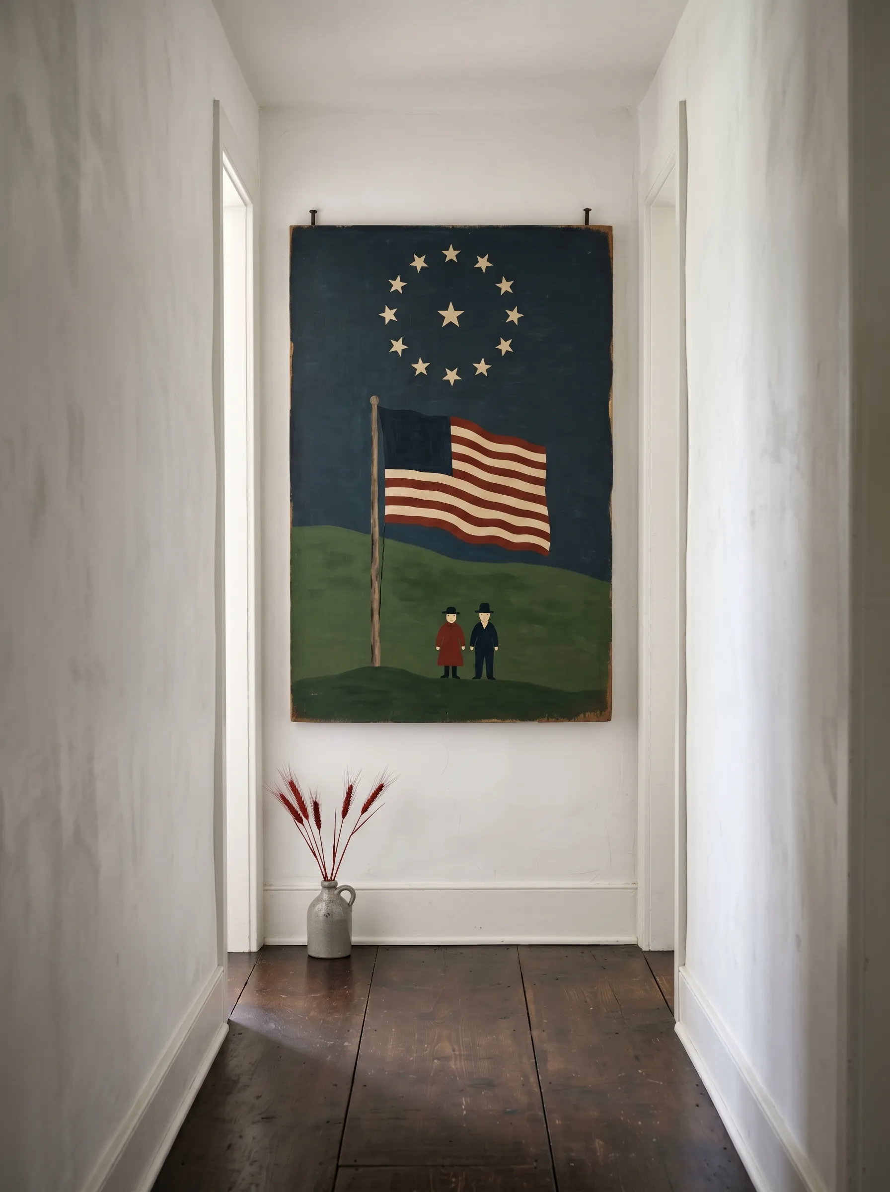 The Hallway Anchor Built on One Oversized Folk Art Painting