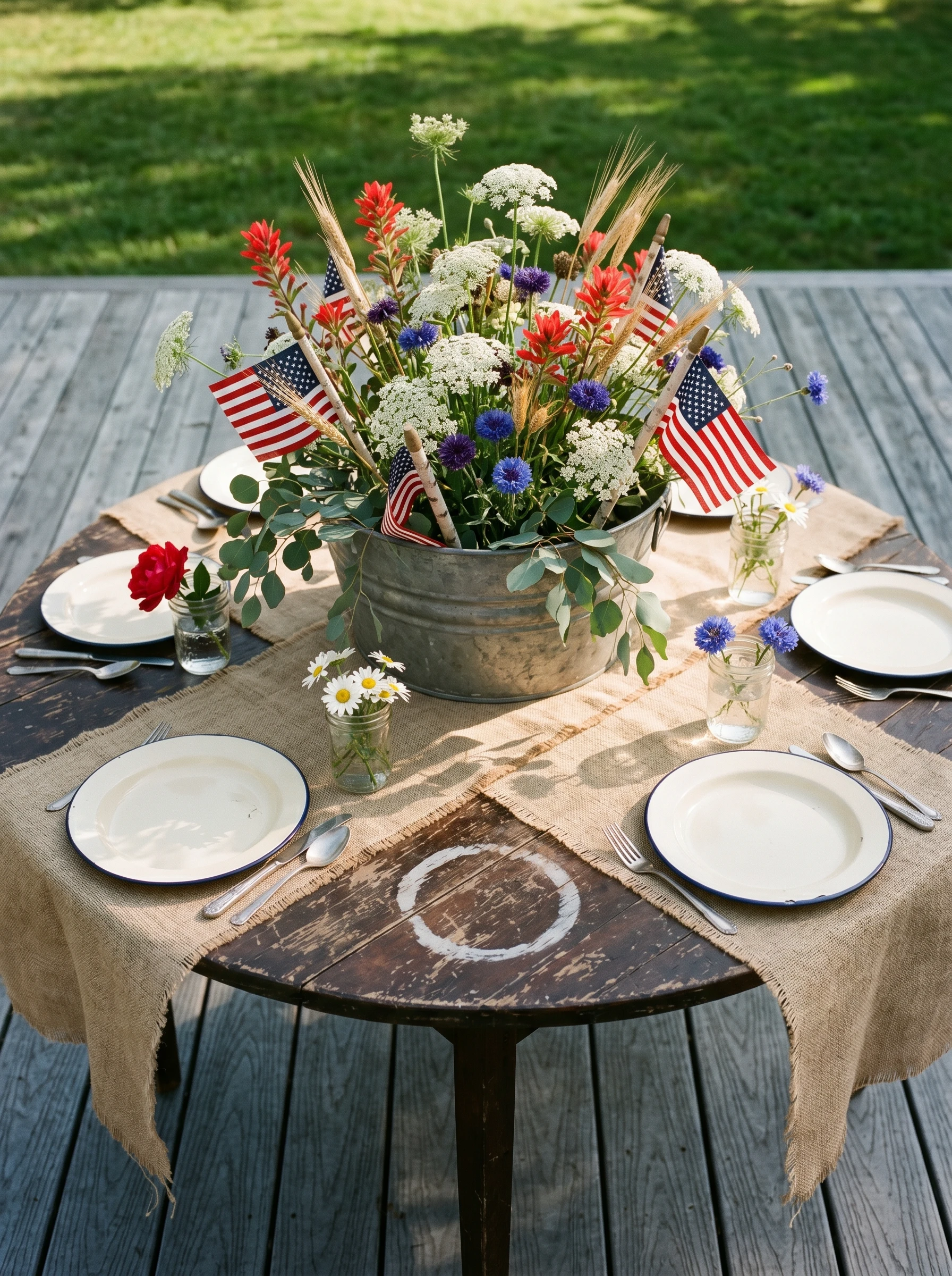 Galvanized Tub Farmhouse Table