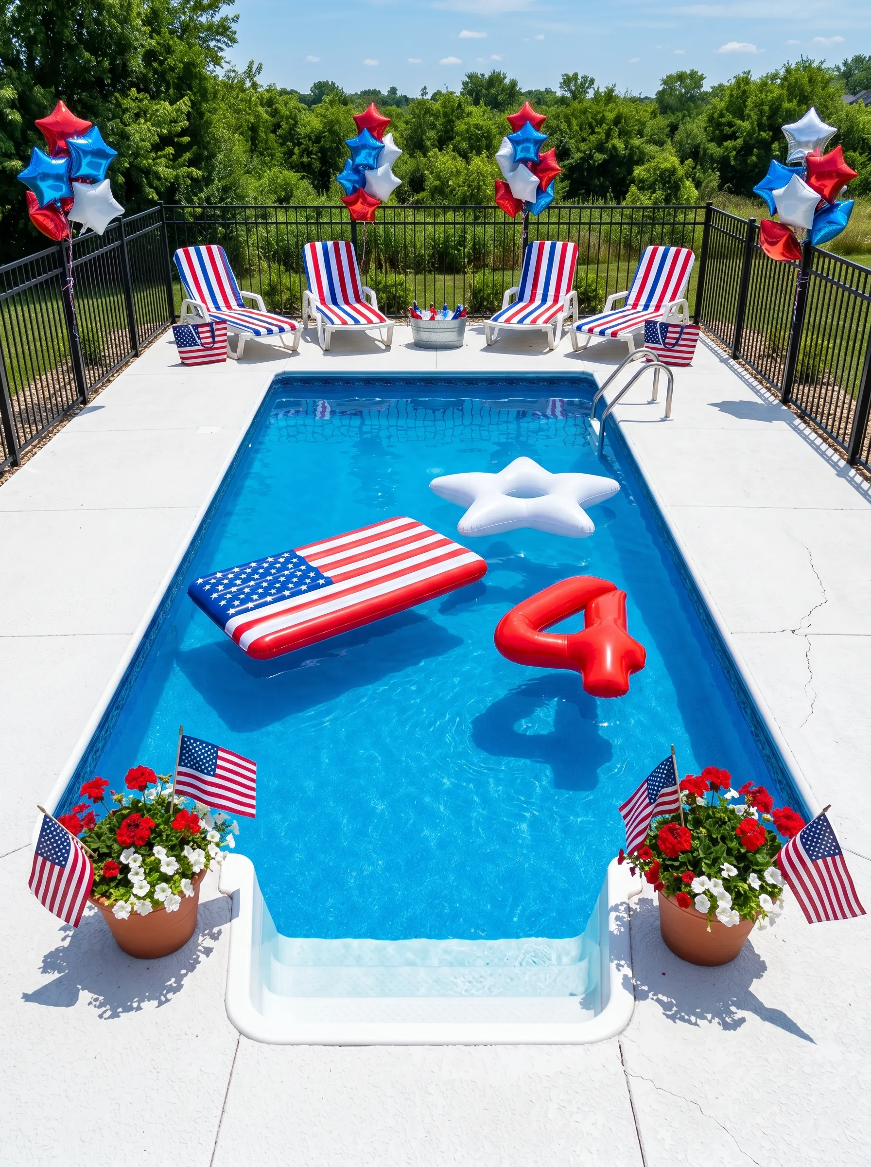 The Pool Party Setup That Knew Floats Were the Decorations