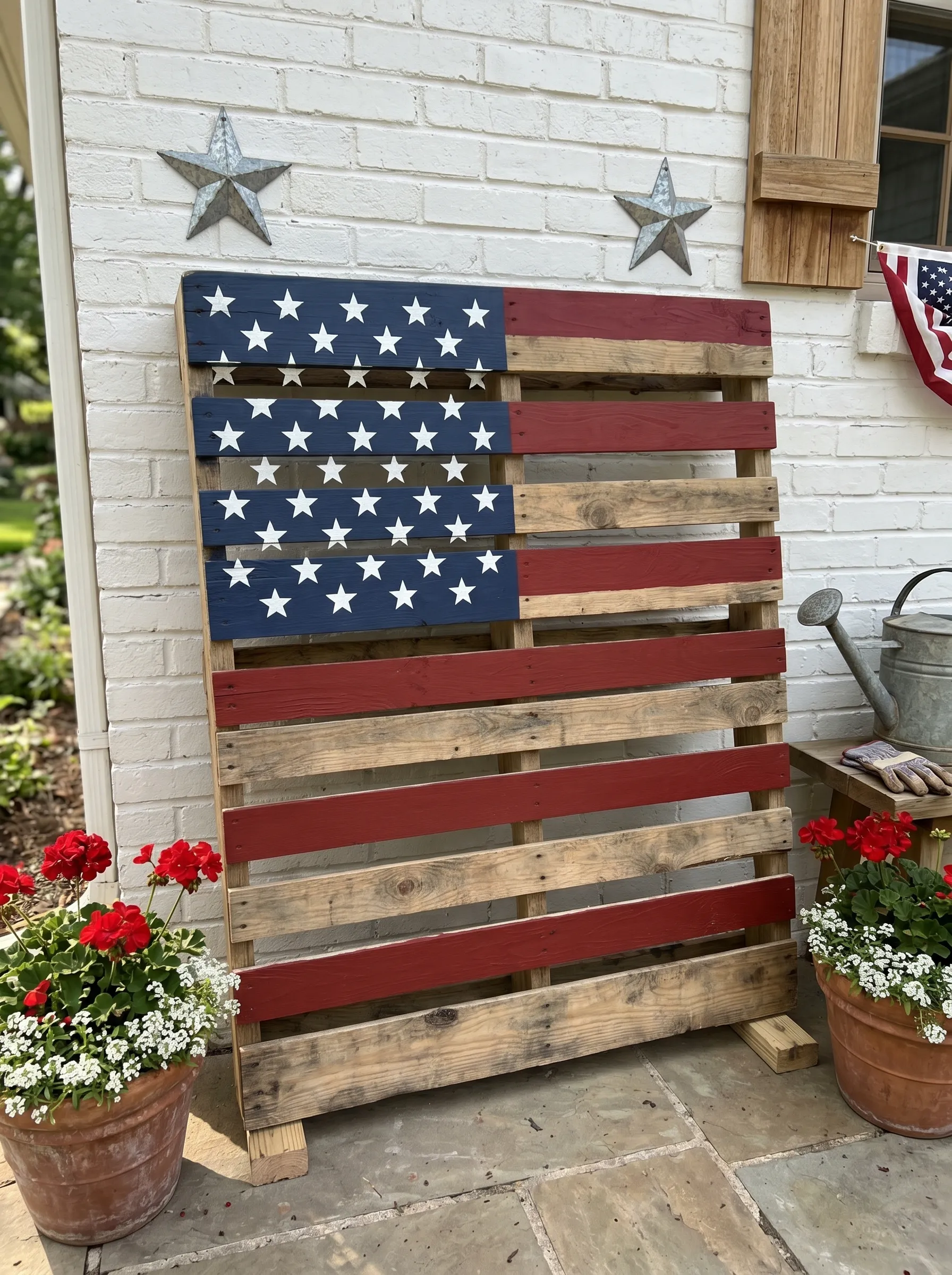 The Pallet Flag for the Porch or Exterior Wall