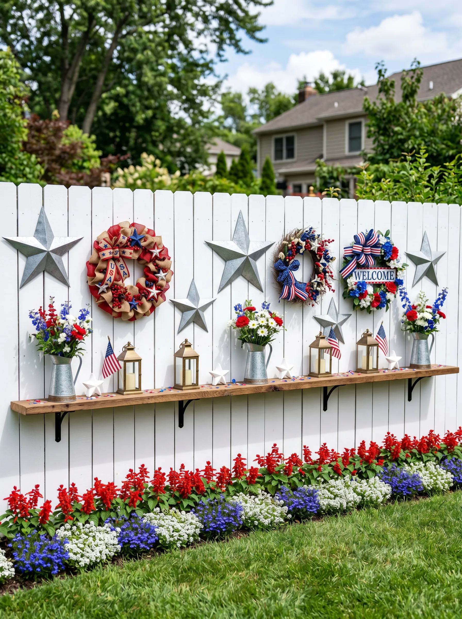 The White Fence Gallery Wall That Charged Admission with Wreaths