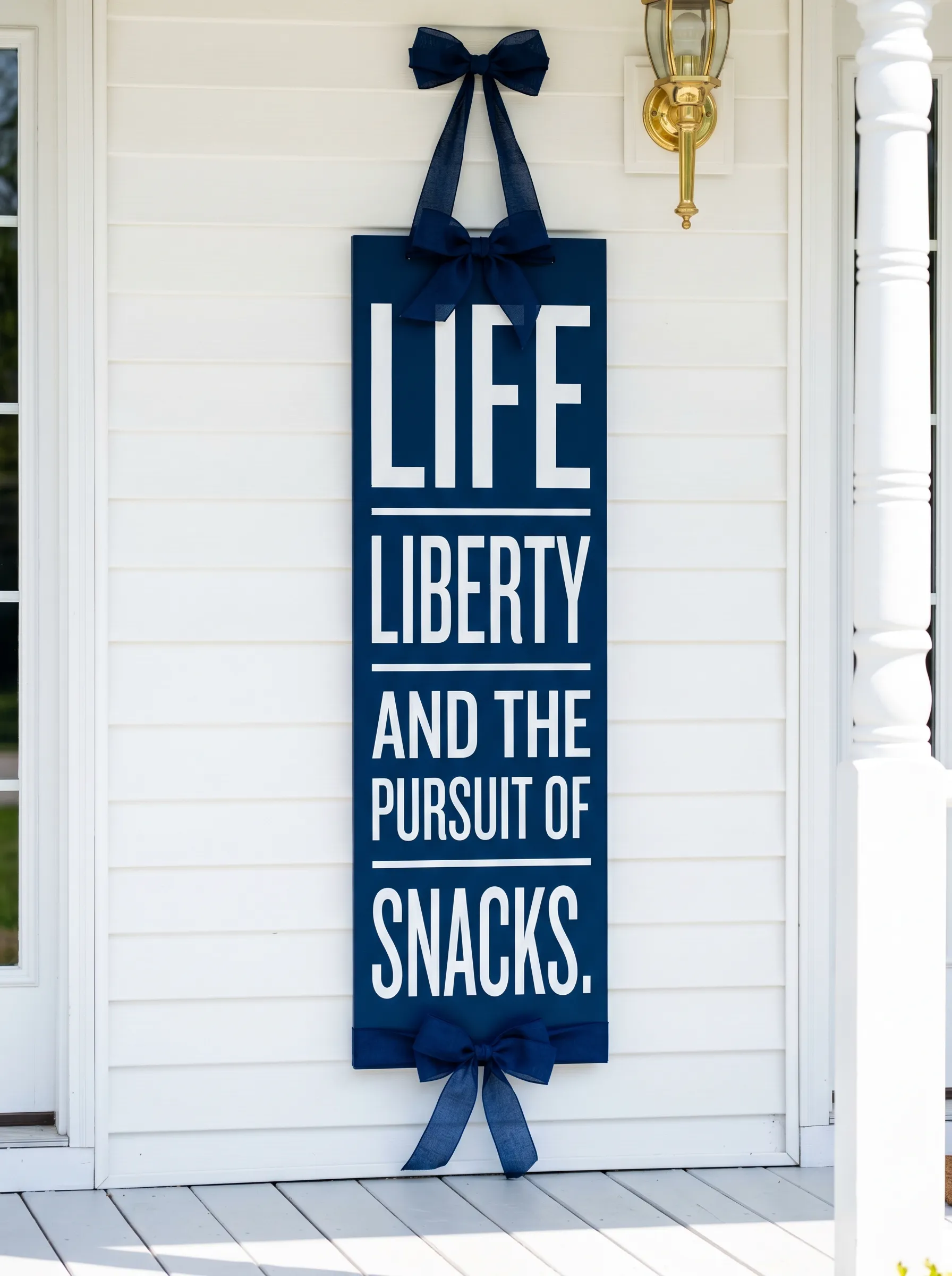 The Tall Navy Board with Typography That Runs the Full Height