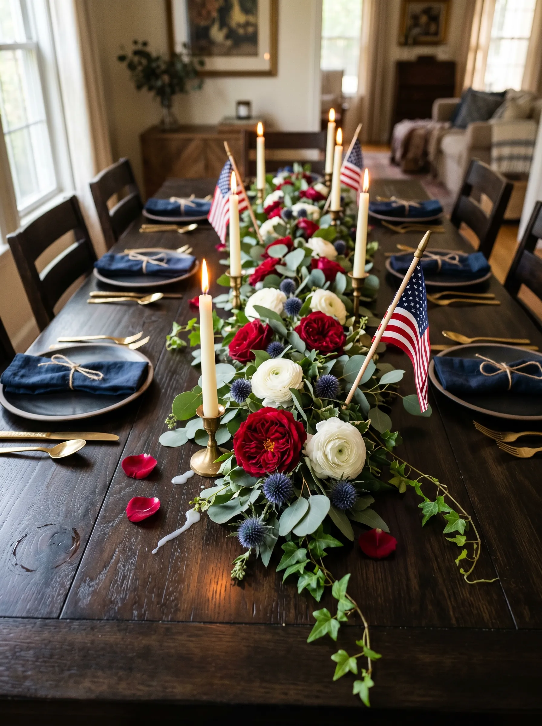 The Floral Runner Tablescape That Made the Centerpiece a River