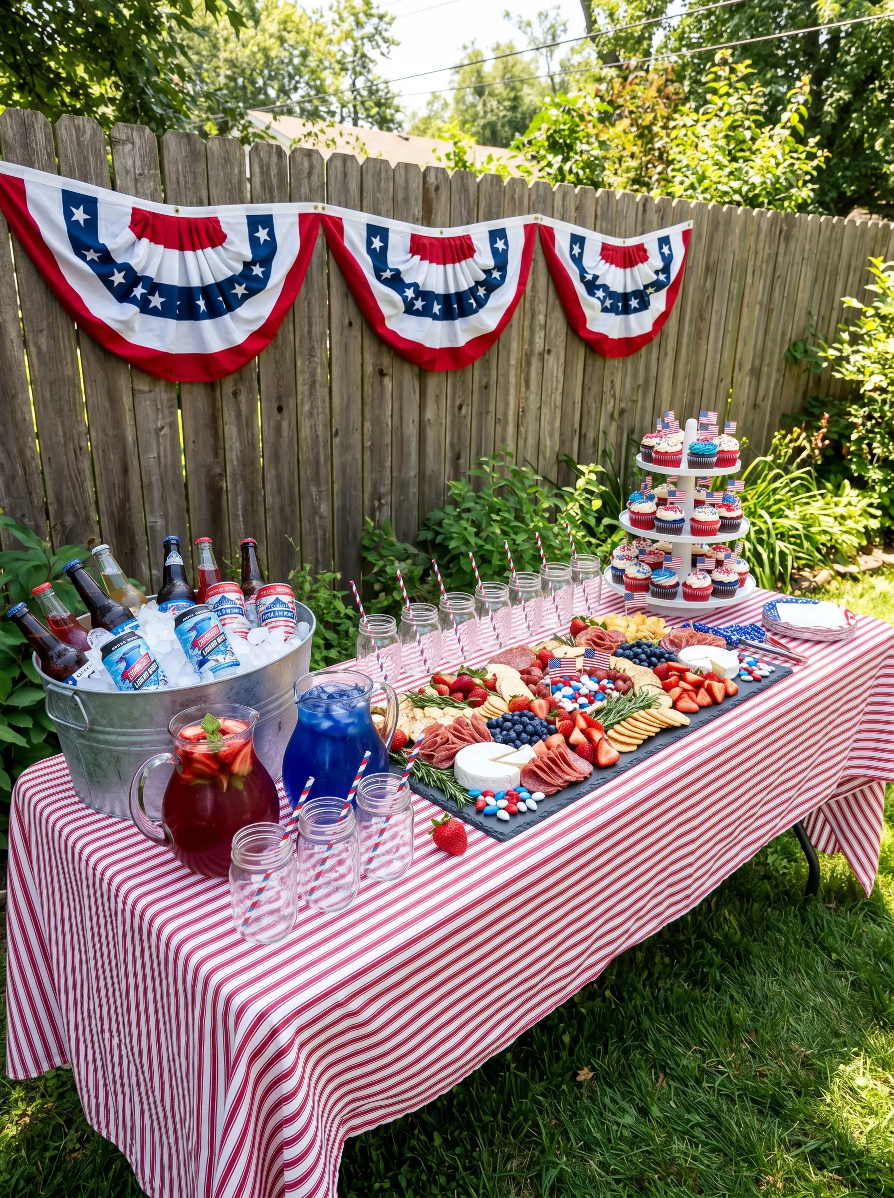 The Patriotic Charcuterie and Drinks Table That Was Also a Visual Set