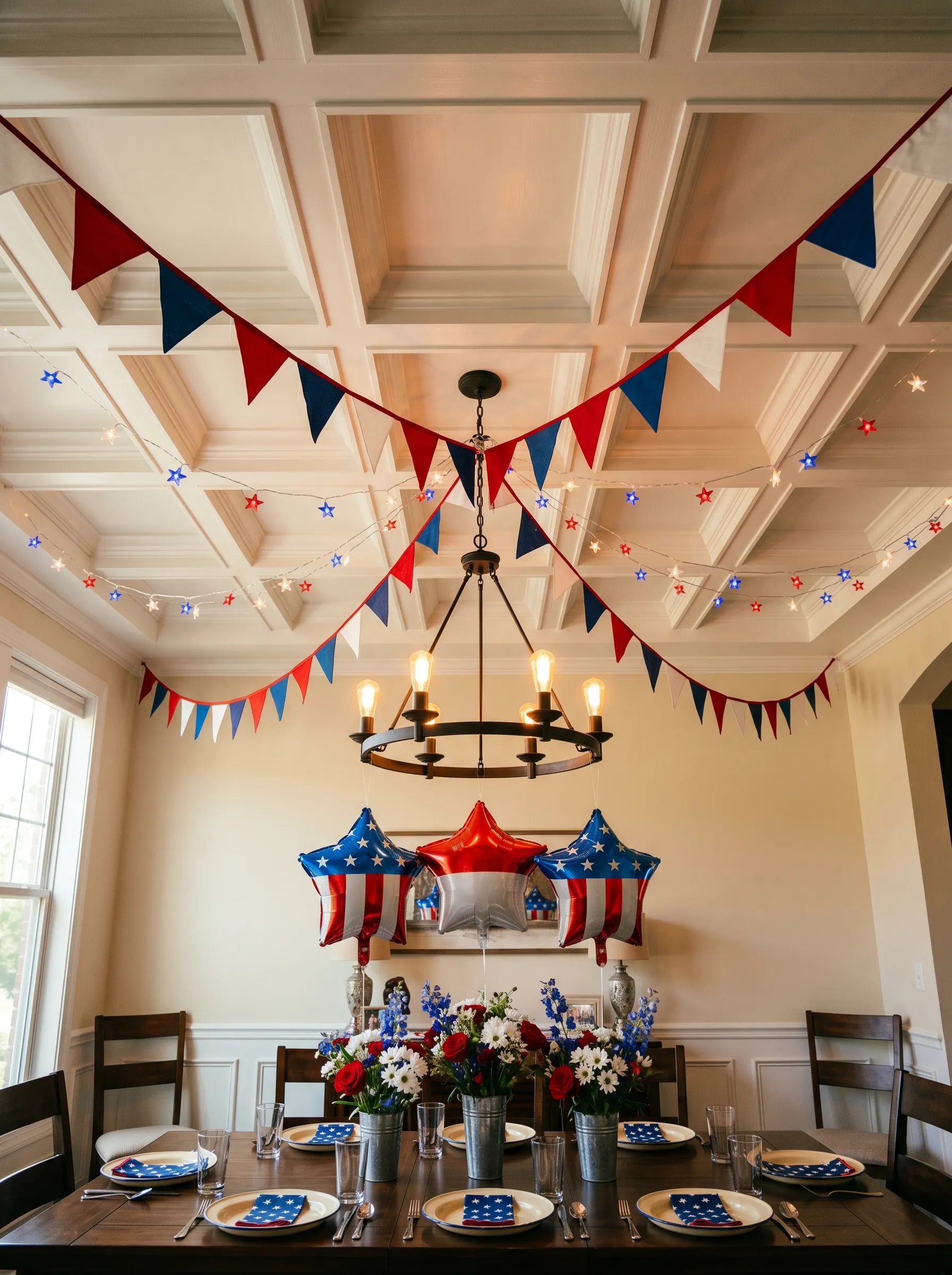 The Ceiling Bunting Room That Used Vertical Space on Purpose