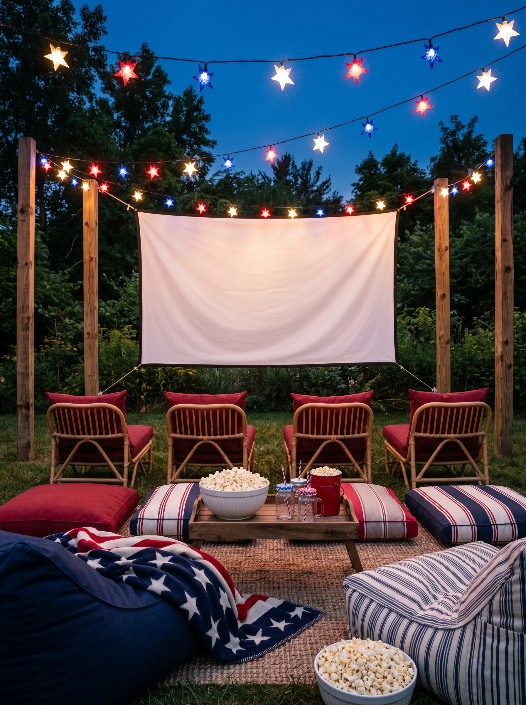 Outdoor Movie Night Setup