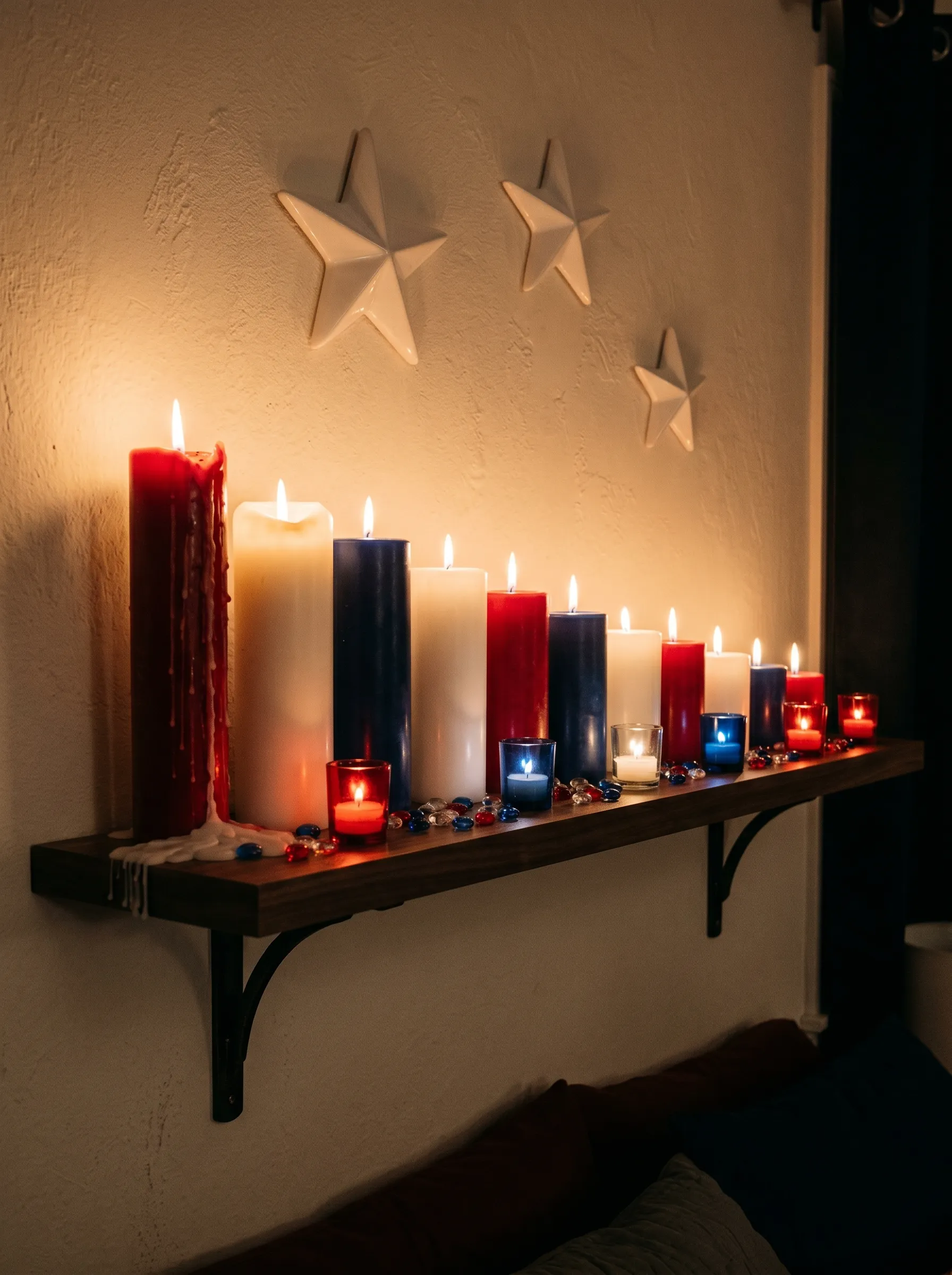 Candle and Star Shelf