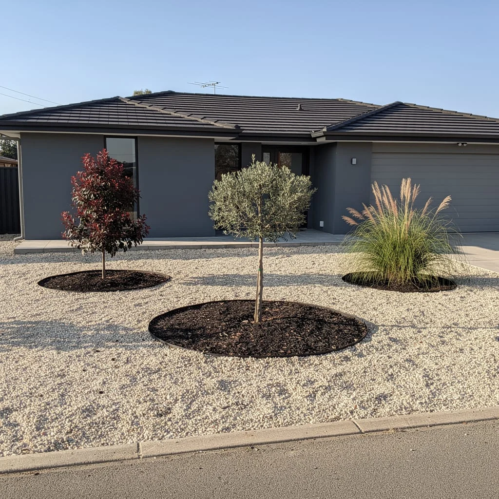The Specimen Tree and Gravel Circle Yard Built on Geometry
