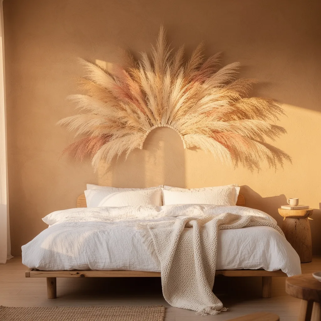Pampas Arch Over the Bed