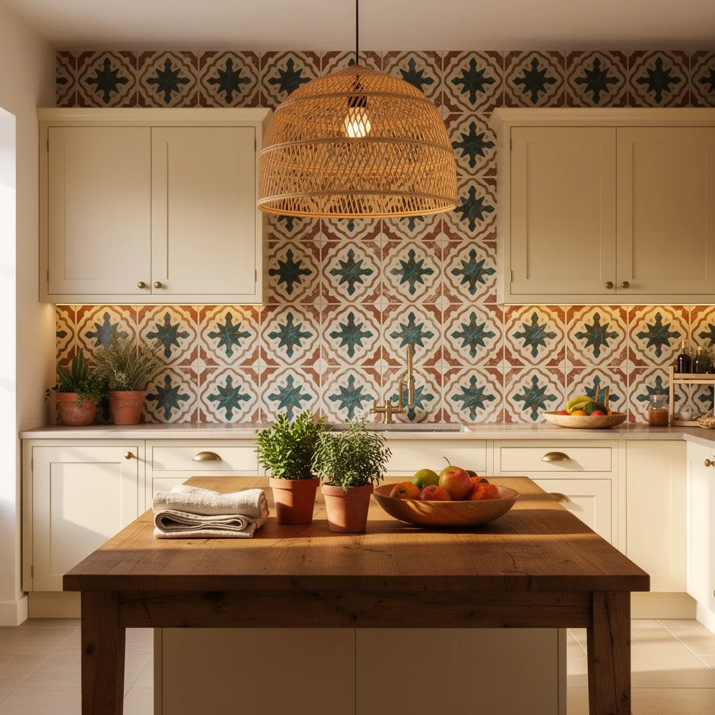 The Warm Cement Tile Kitchen