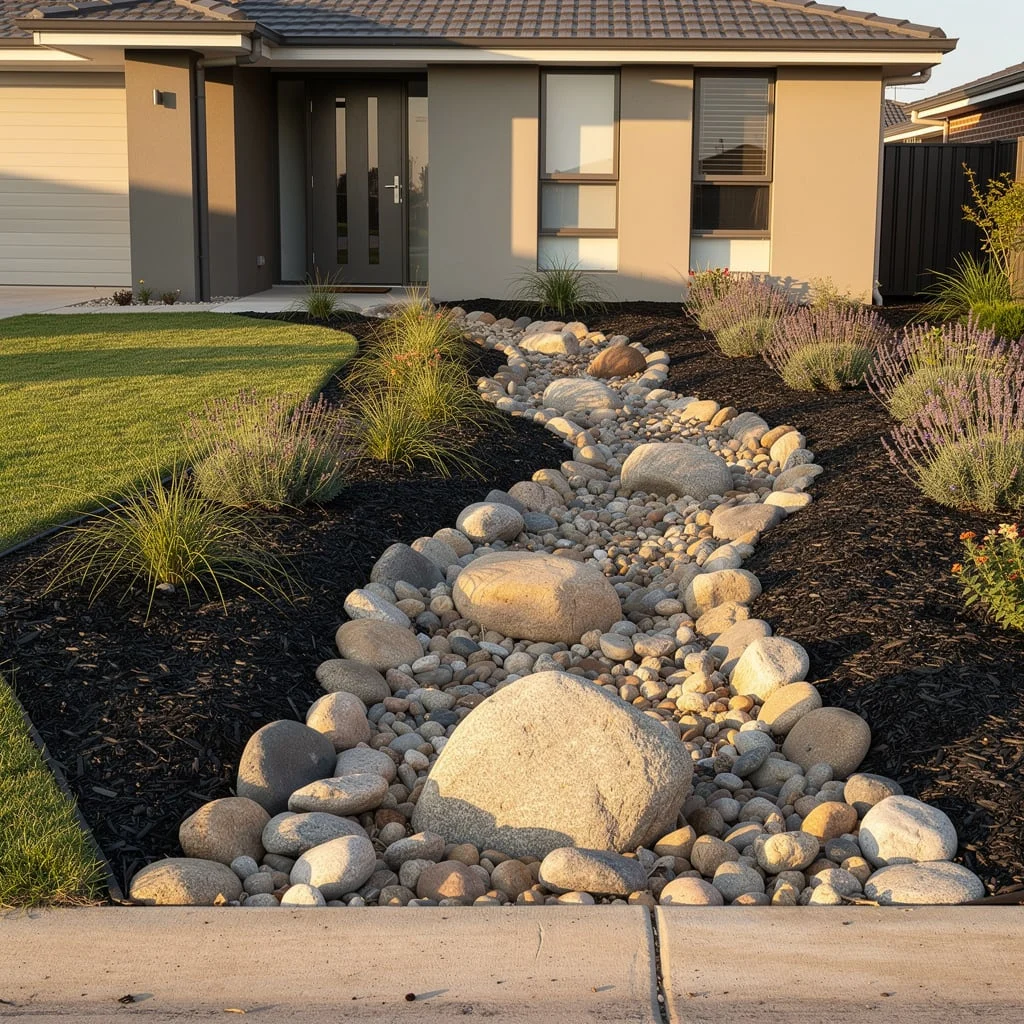 The Dry Creek Bed That Actually Handles Your Drainage Problem