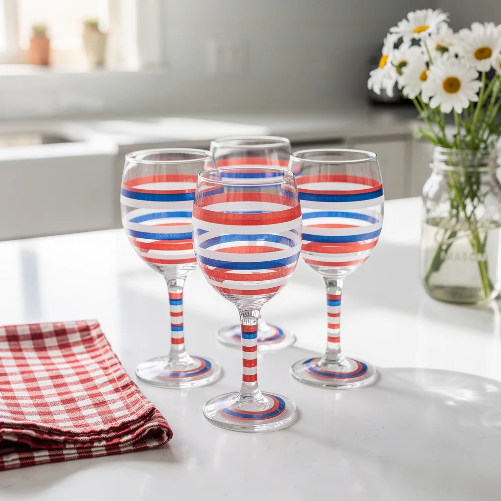 Striped Wine Glasses