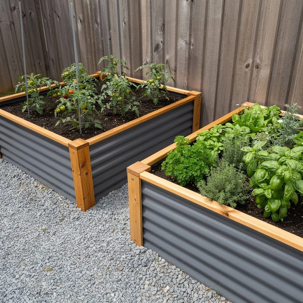 Corrugated Steel Raised Beds