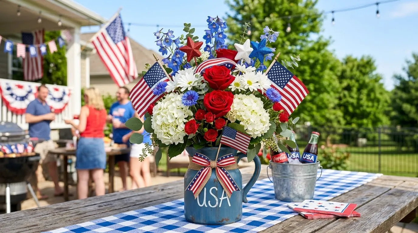Patriotic Flower Arrangements That Actually Look Like You Tried