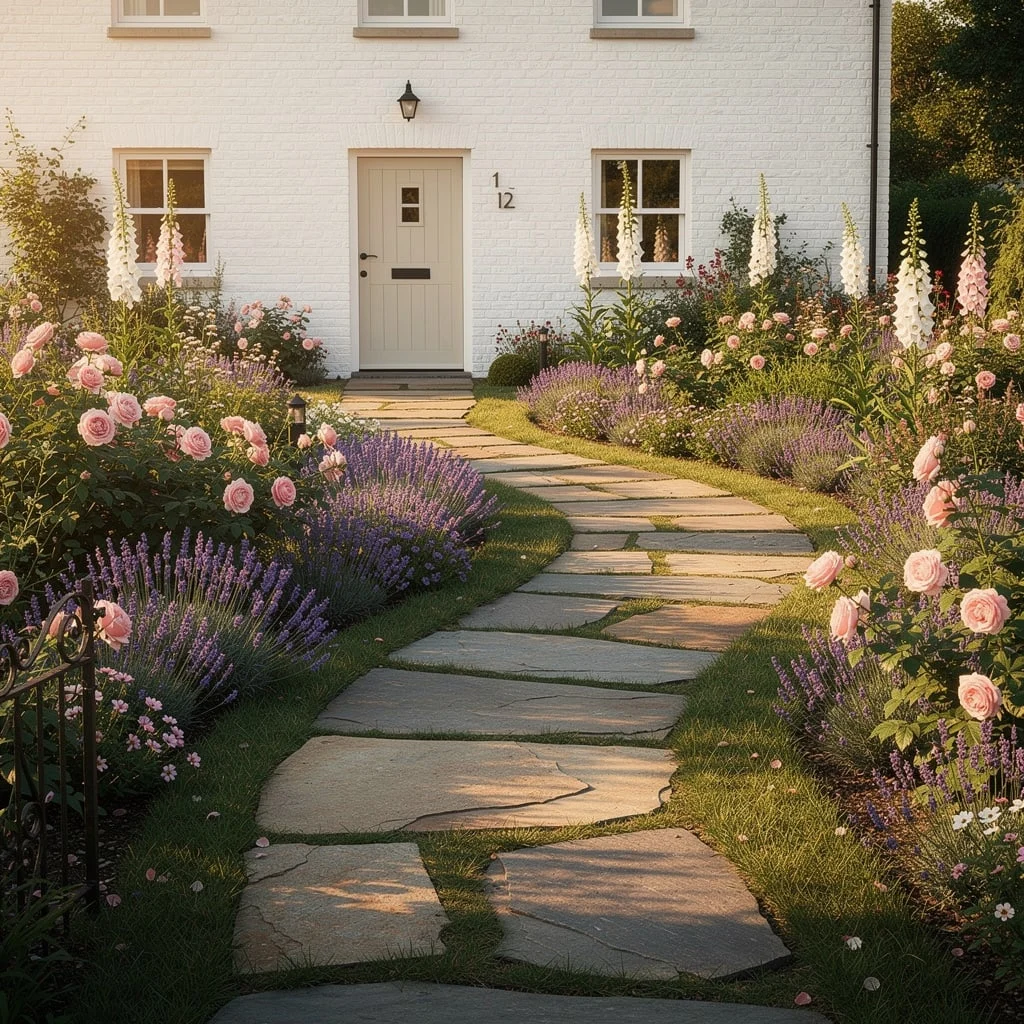 The Winding Flagstone Path Through Roses, Lavender, and Foxgloves That Looked Accidental and Wasn't