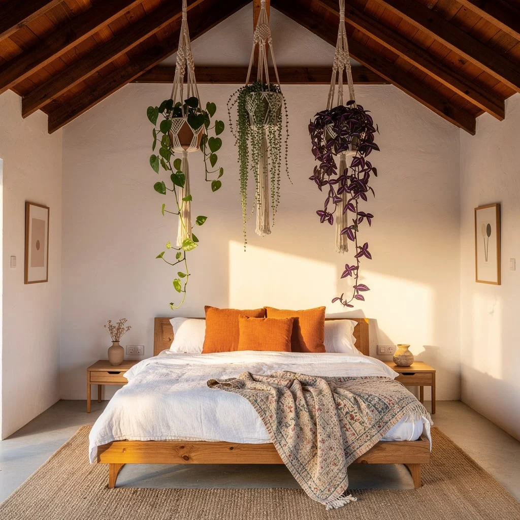 The Pitched Ceiling Plant Bedroom