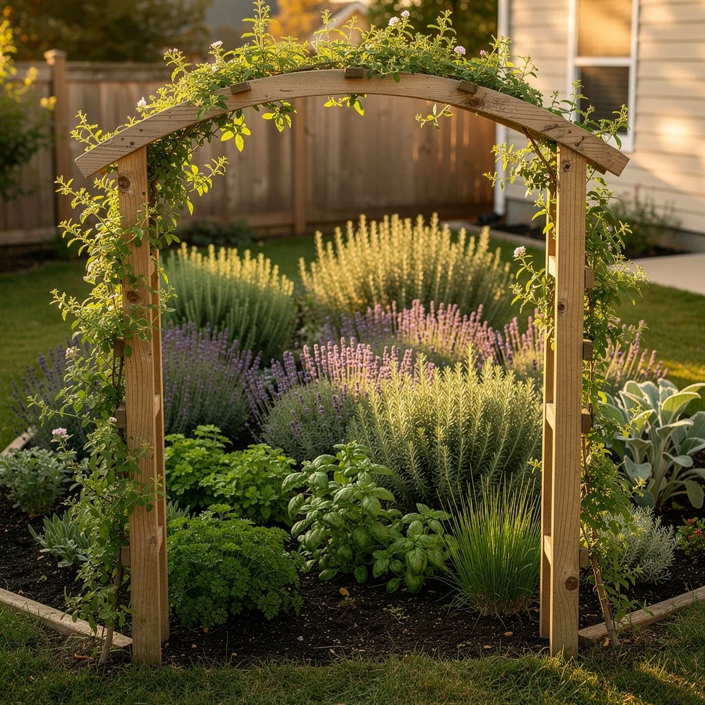 Herb Garden with Arch Entry