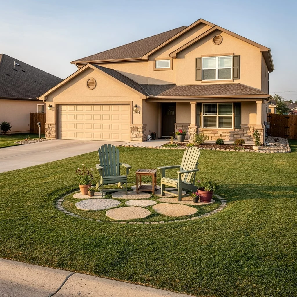The Front Lawn Stepping-Stone Seating Circle