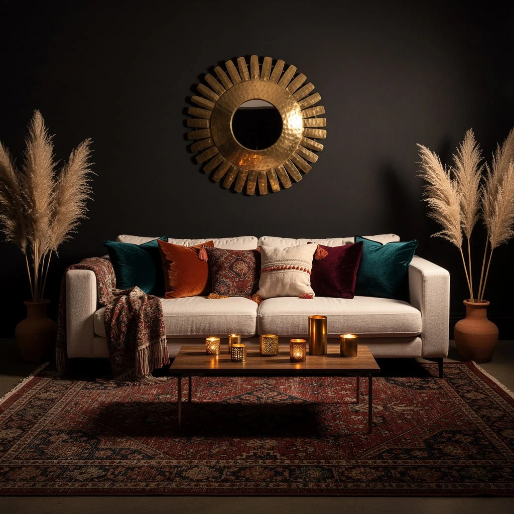 The Dark Boho Living Room