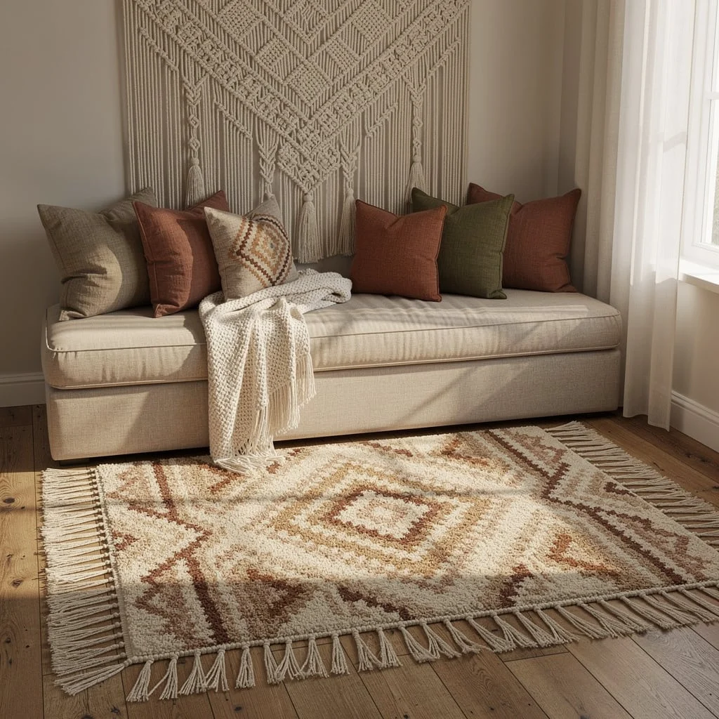 Tasselled Berber Diamond Rug