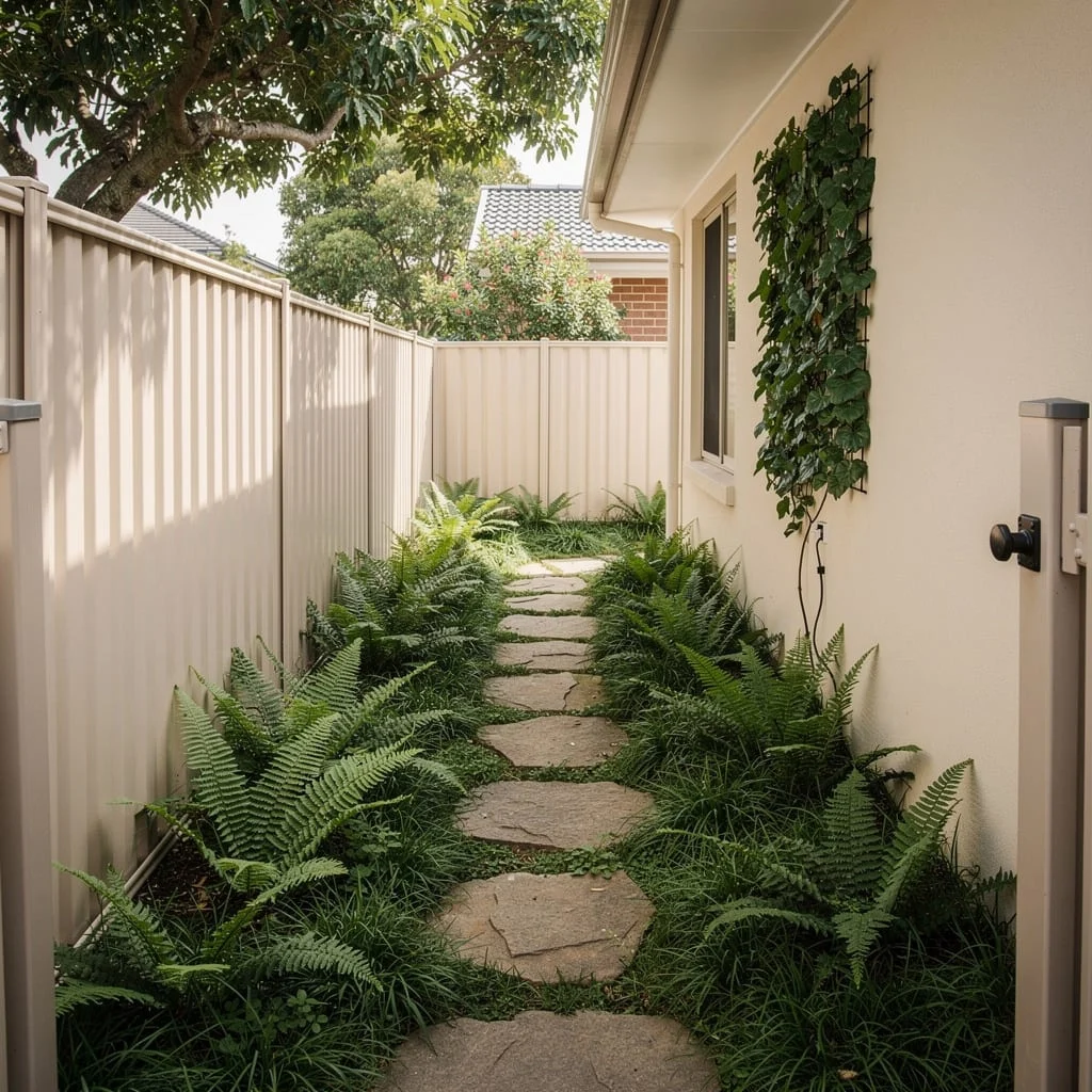 The Fern-and-Stepping-Stone Side Yard That Needs No Further Justification