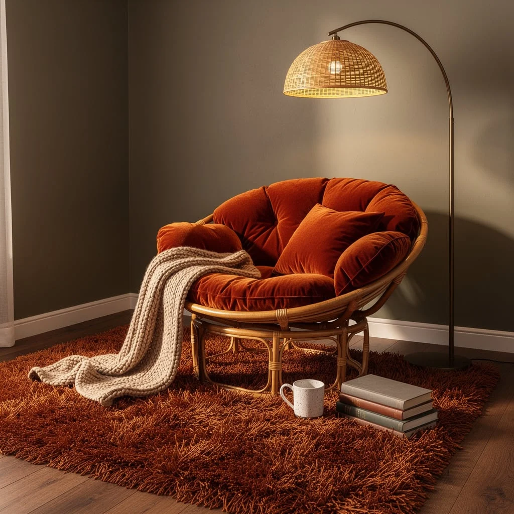 Rust Shag Reading Corner
