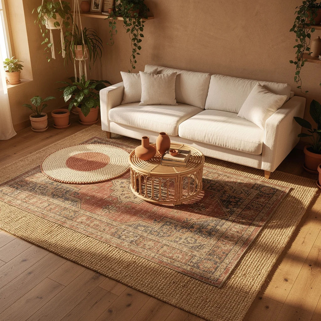 The Double Rug Living Room