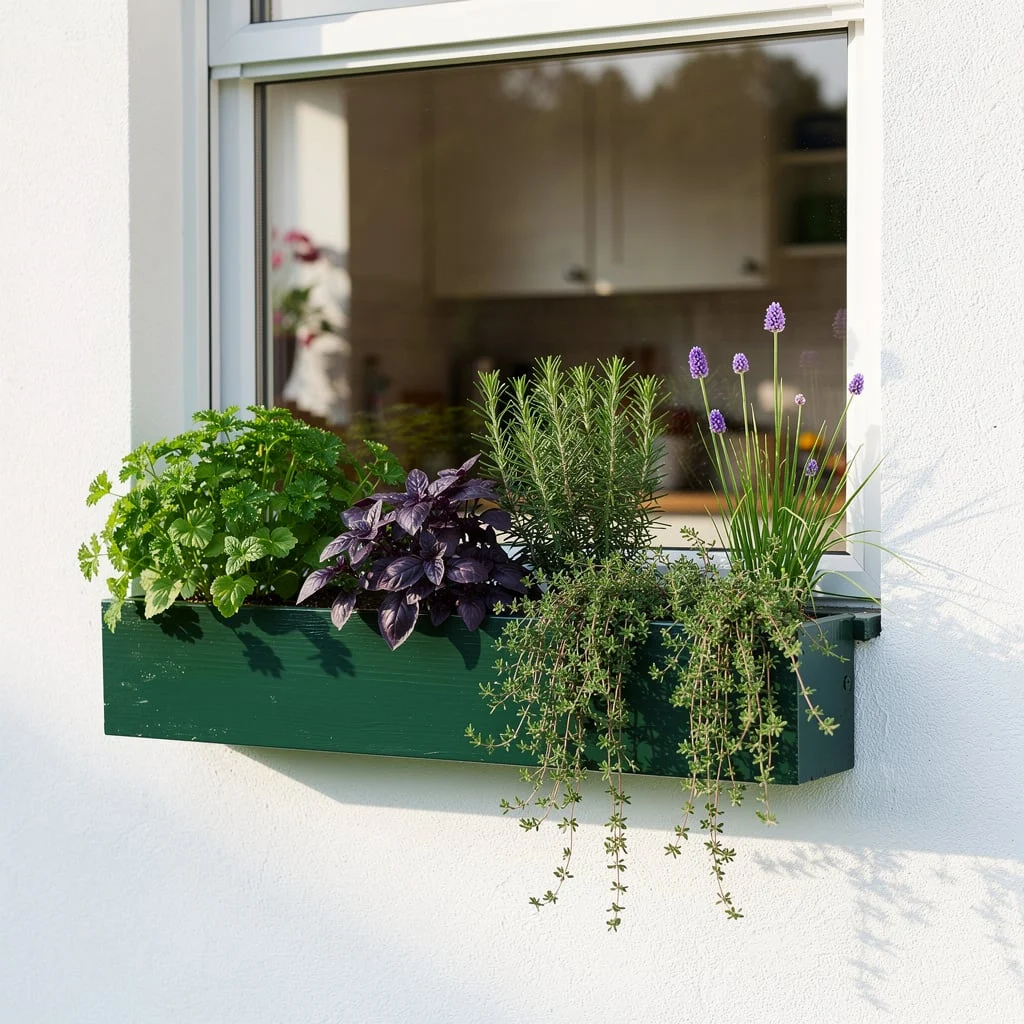 Dark Green Window Box