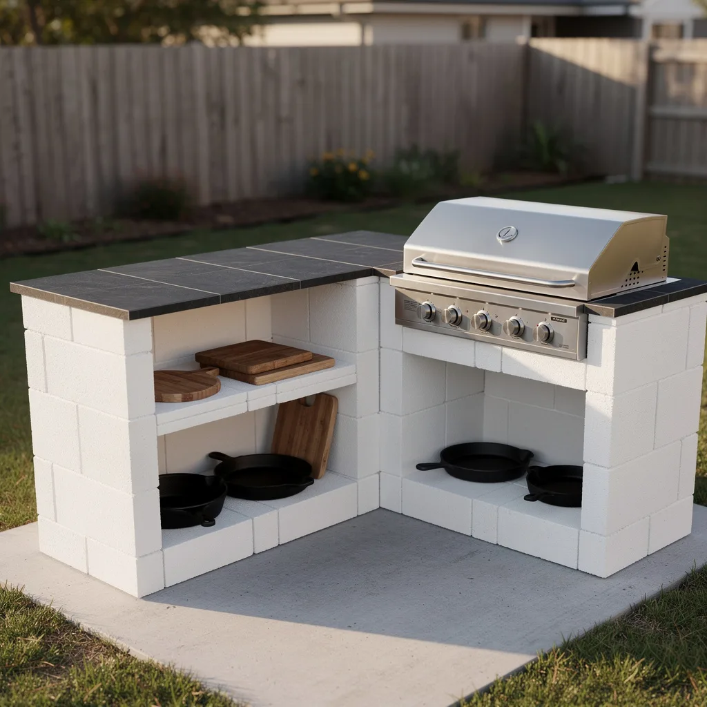 The Cinder Block Outdoor Kitchen