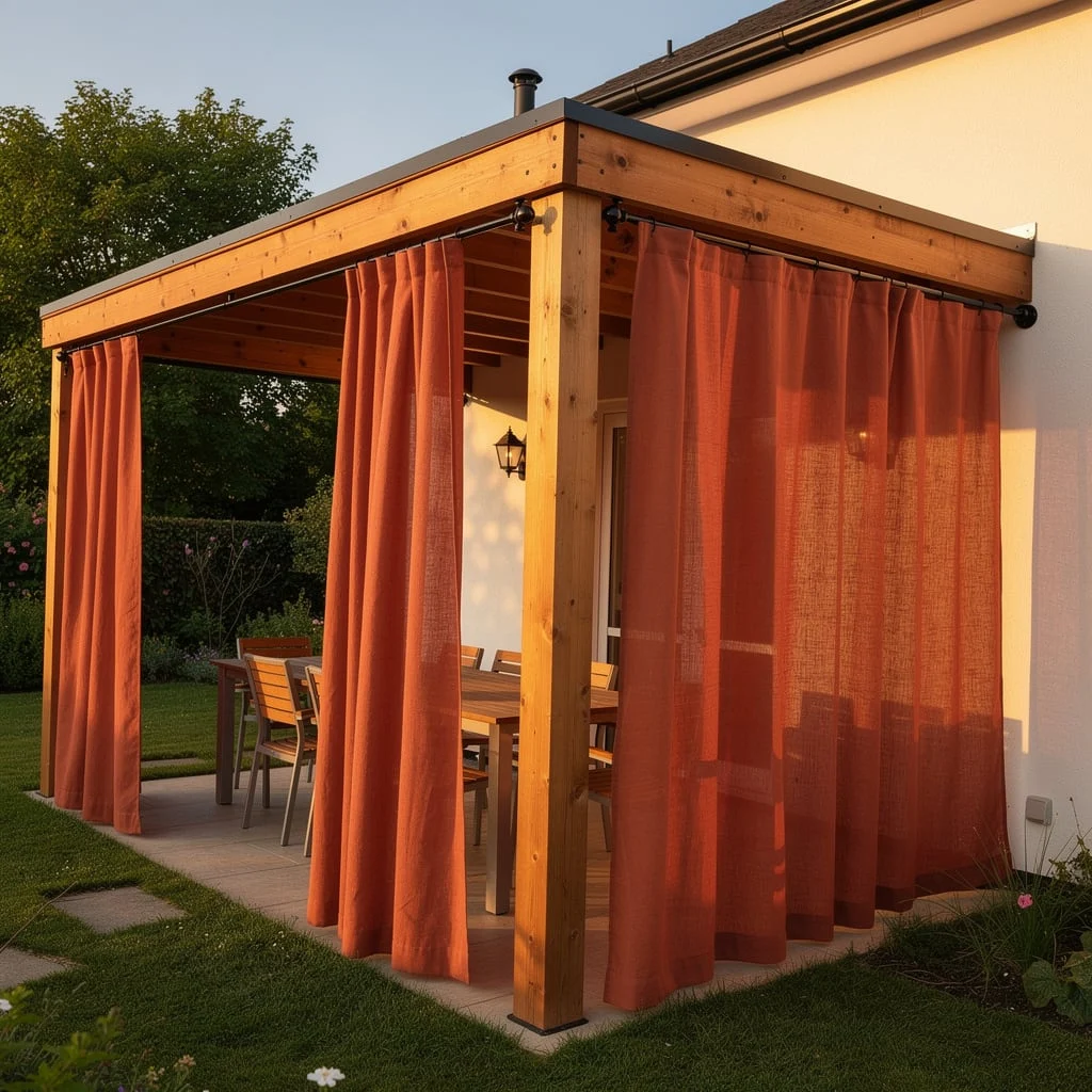 Terracotta Linen-Look Pergola Wrap