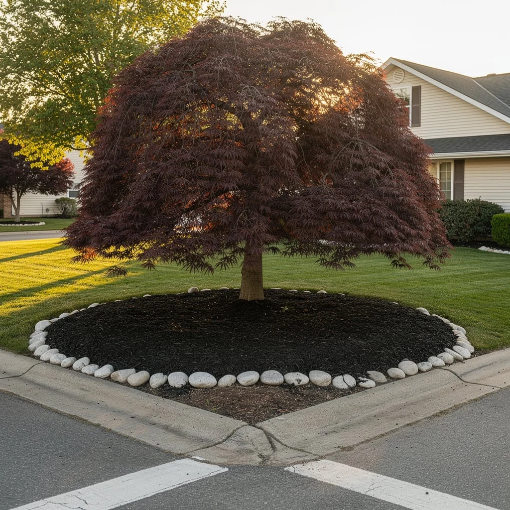 The Weeping Japanese Maple as a Solo Corner Statement