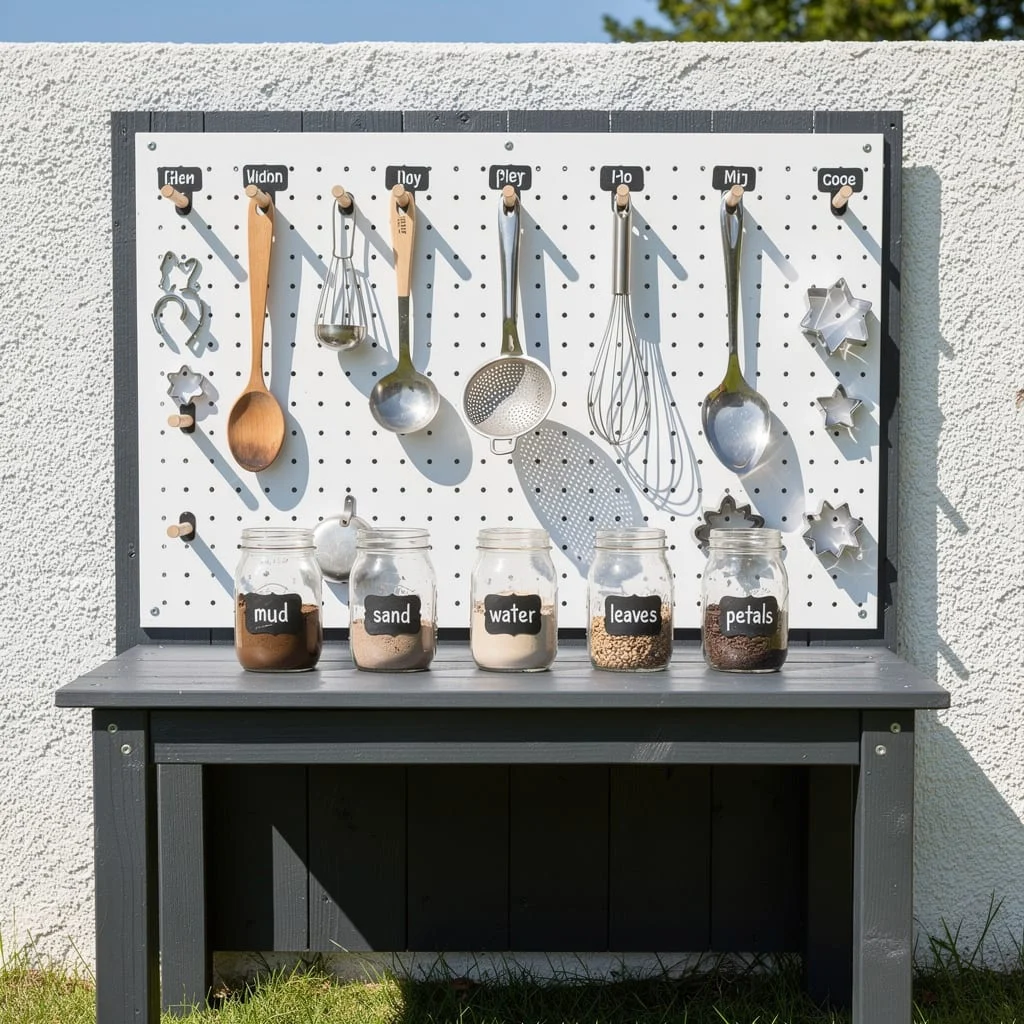 Pegboard Ingredient Station